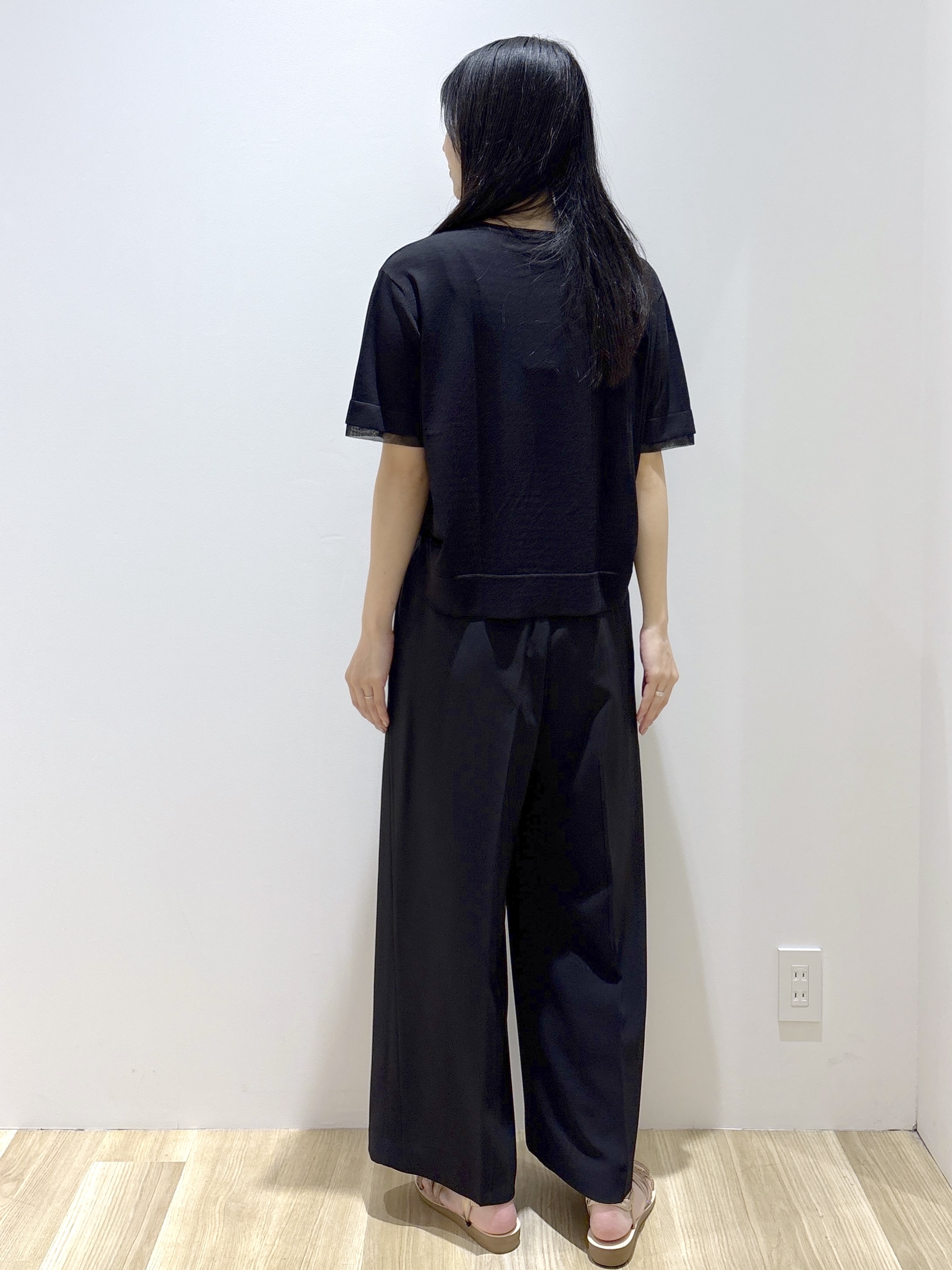 sachikoさんの「OPAQUE.CLIP｜【UV／接触冷感／抗ピル】シアー＆レイヤード風さらりニット《洗濯機OK》」を使ったコーディネート