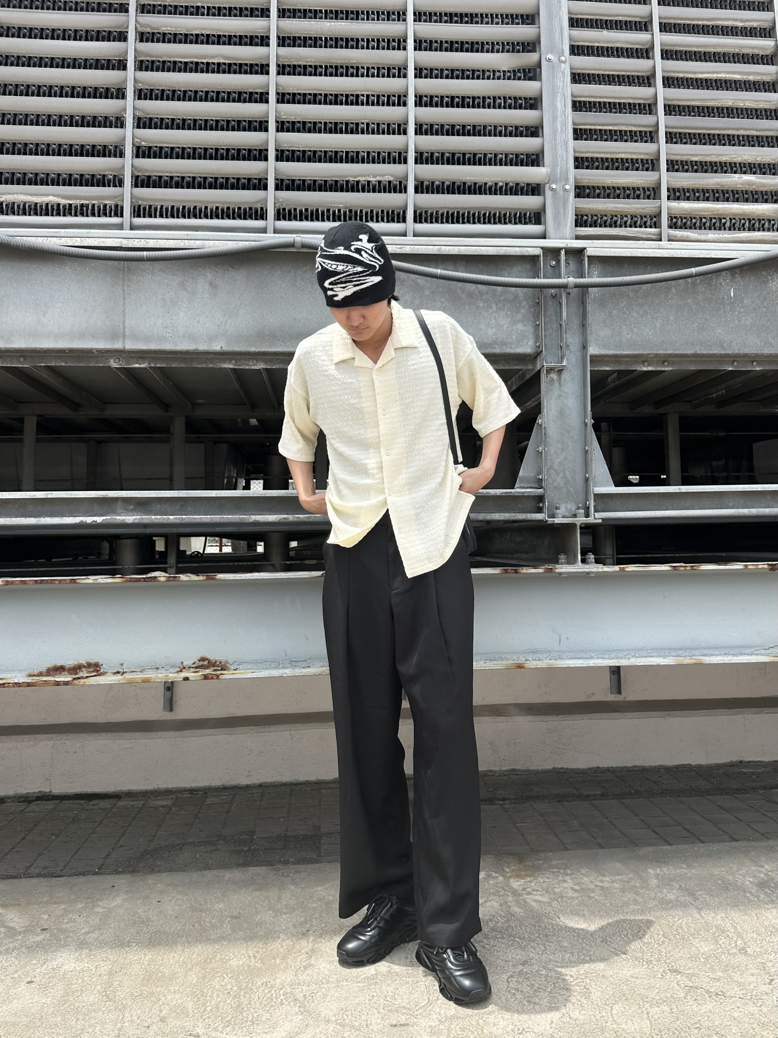 KOHEIさんの「tk.TAKEO KIKUCHI｜シュリンクジャガード開襟シャツ」を使ったコーディネート