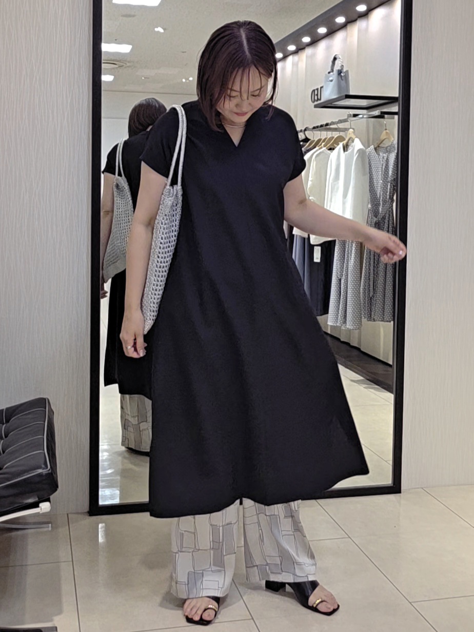 naokoさんの「UNTITLED｜【UV/接触冷感/遮熱/通気性】スラブバンドカラーワンピース」を使ったコーディネート