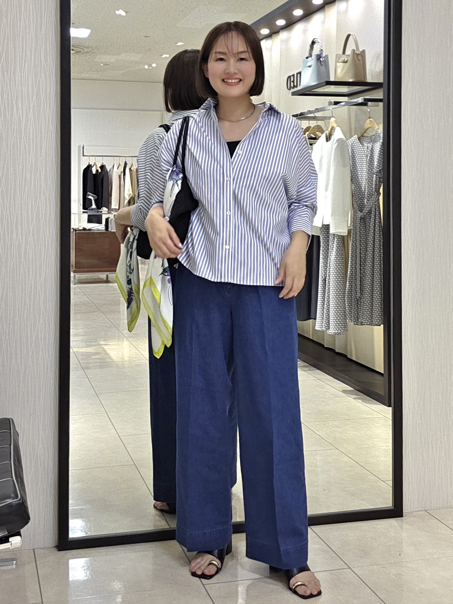 naokoさんの「UNTITLED｜【接触冷感/吸水速乾/UVカット】ドルマンスリーブシャツ」を使ったコーディネート