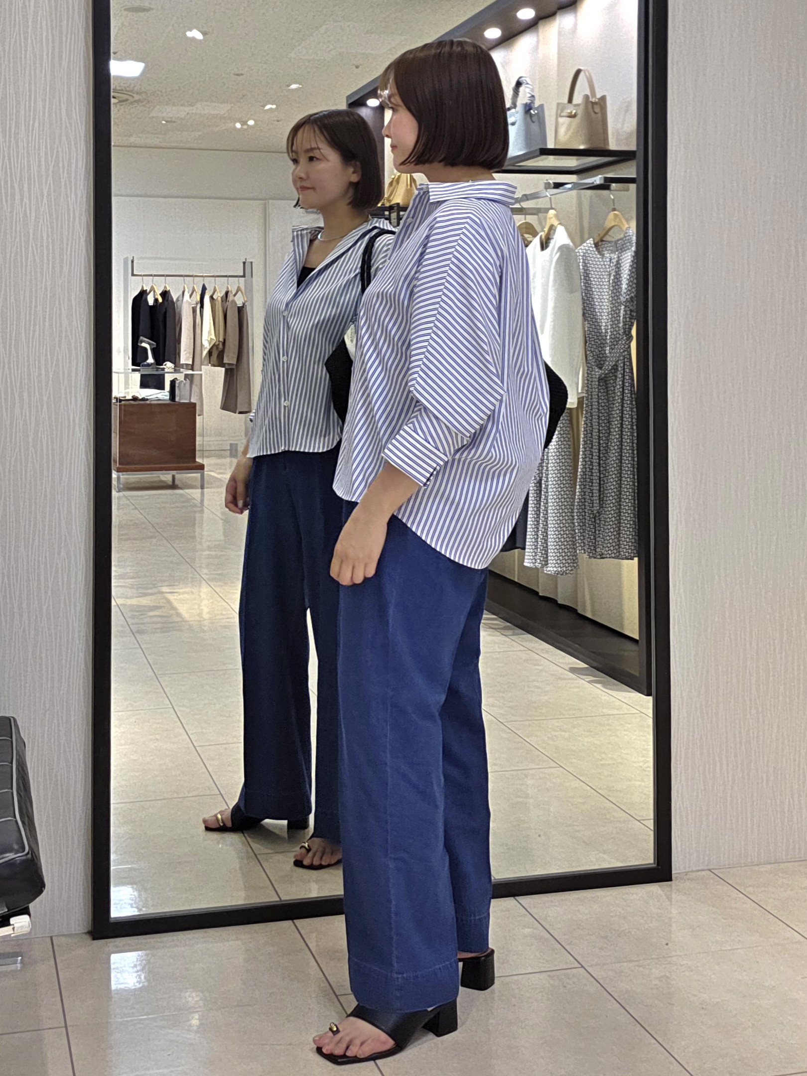 naokoさんの「UNTITLED｜【接触冷感/吸水速乾/UVカット】ドルマンスリーブシャツ」を使ったコーディネート