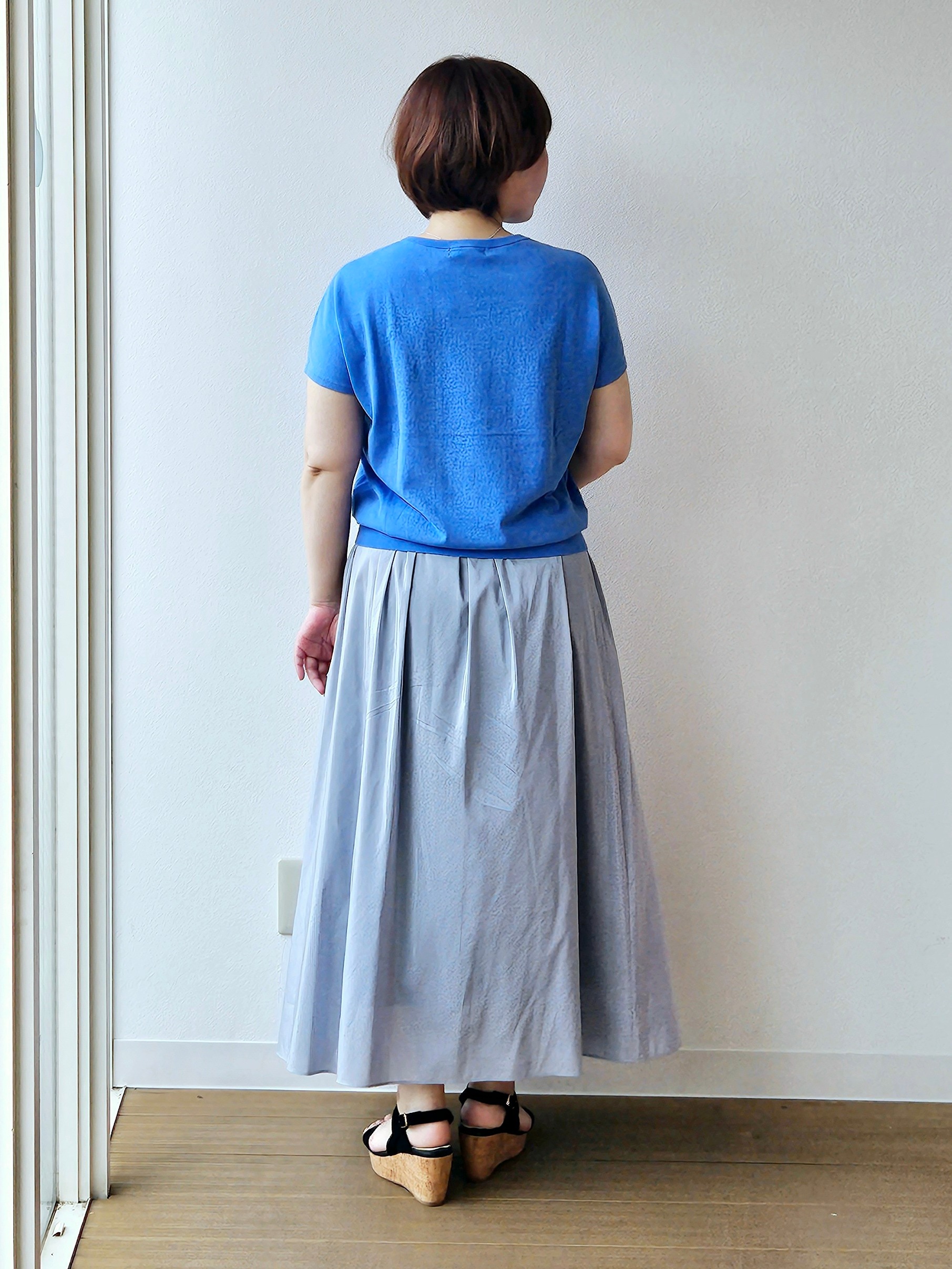 やじまさんの「UNTITLED｜◆【9色展開/アンサンブル可】コットンクルーネックカーディガン」を使ったコーディネート