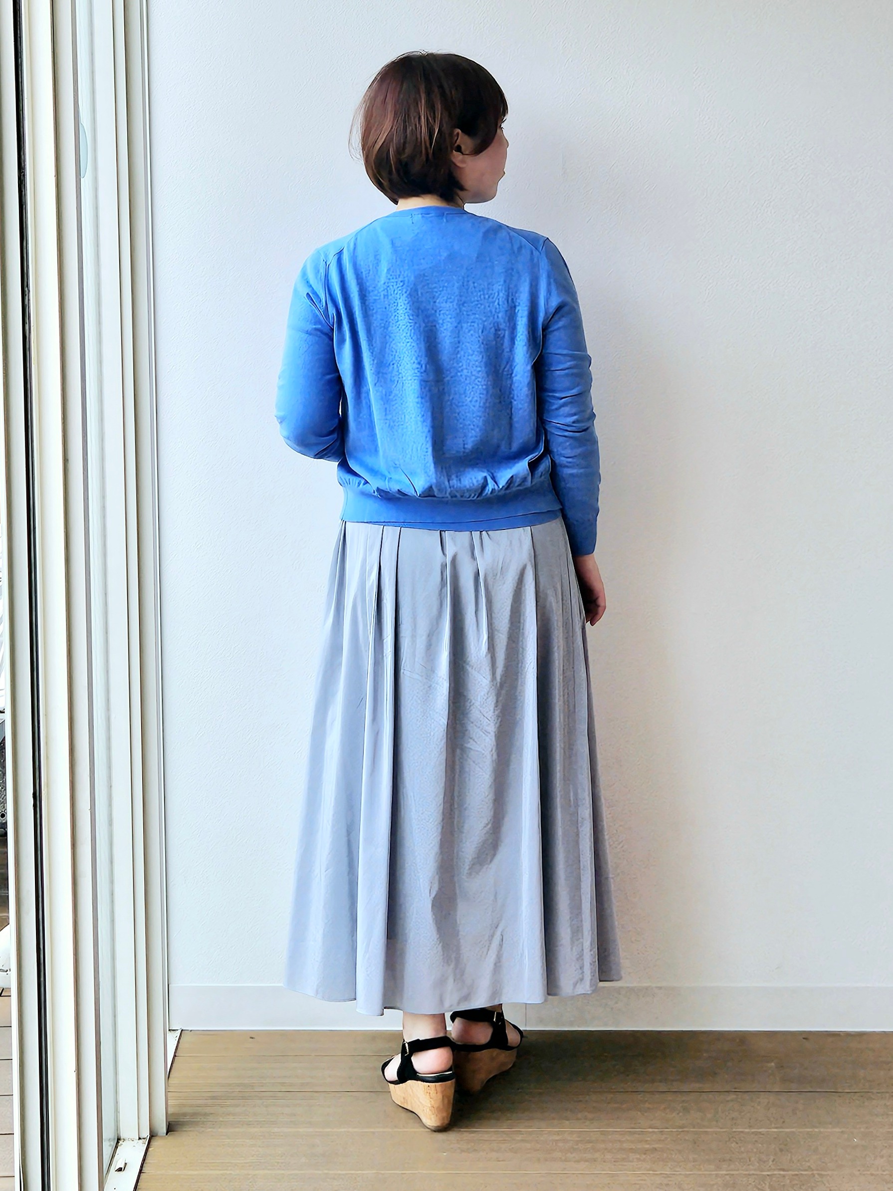 やじまさんの「UNTITLED｜◆【9色展開/アンサンブル可】コットンクルーネックカーディガン」を使ったコーディネート