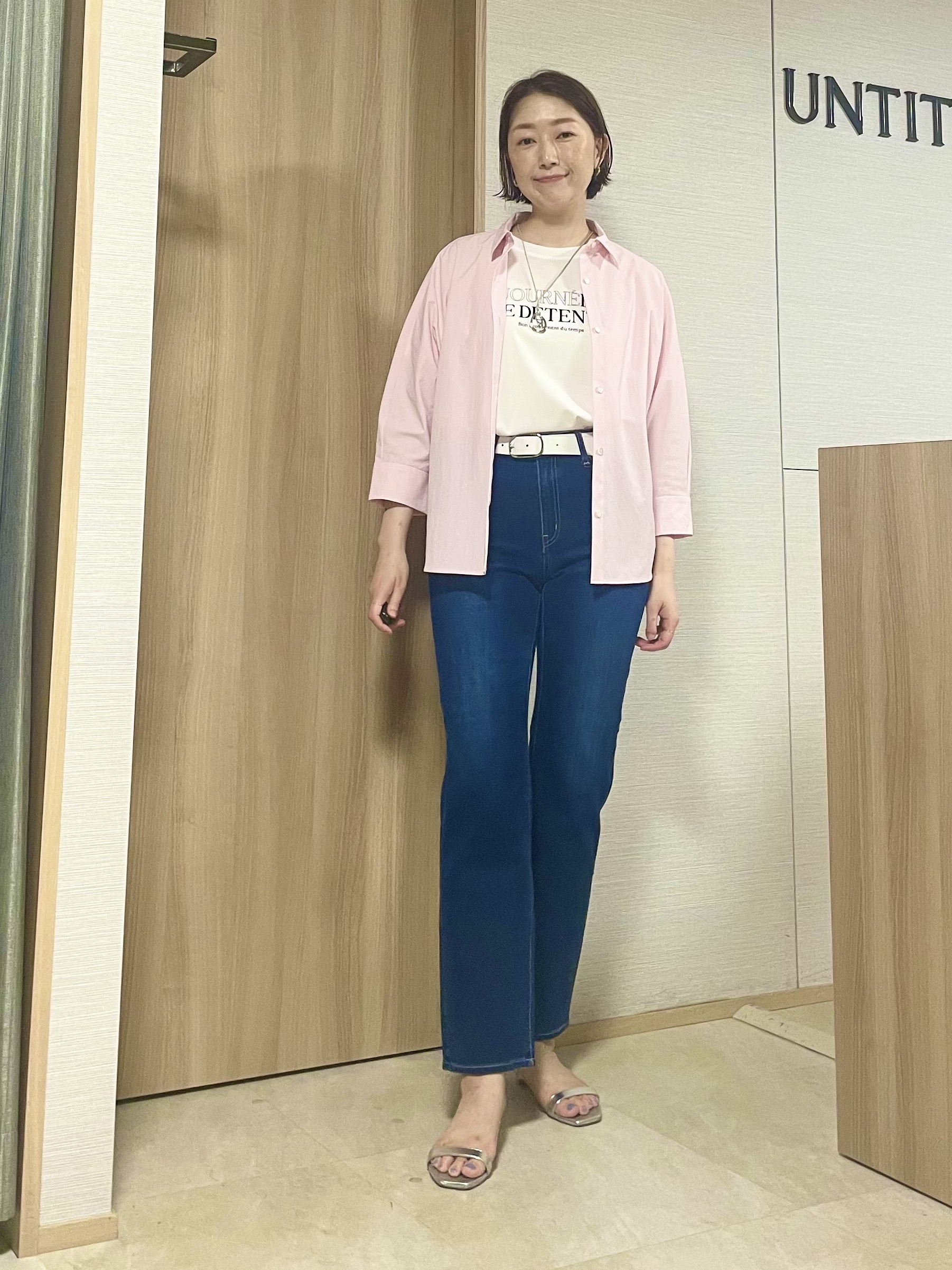 aliceさんの「UNTITLED｜【接触冷感/吸水速乾/UVカット】ドルマンスリーブシャツ」を使ったコーディネート