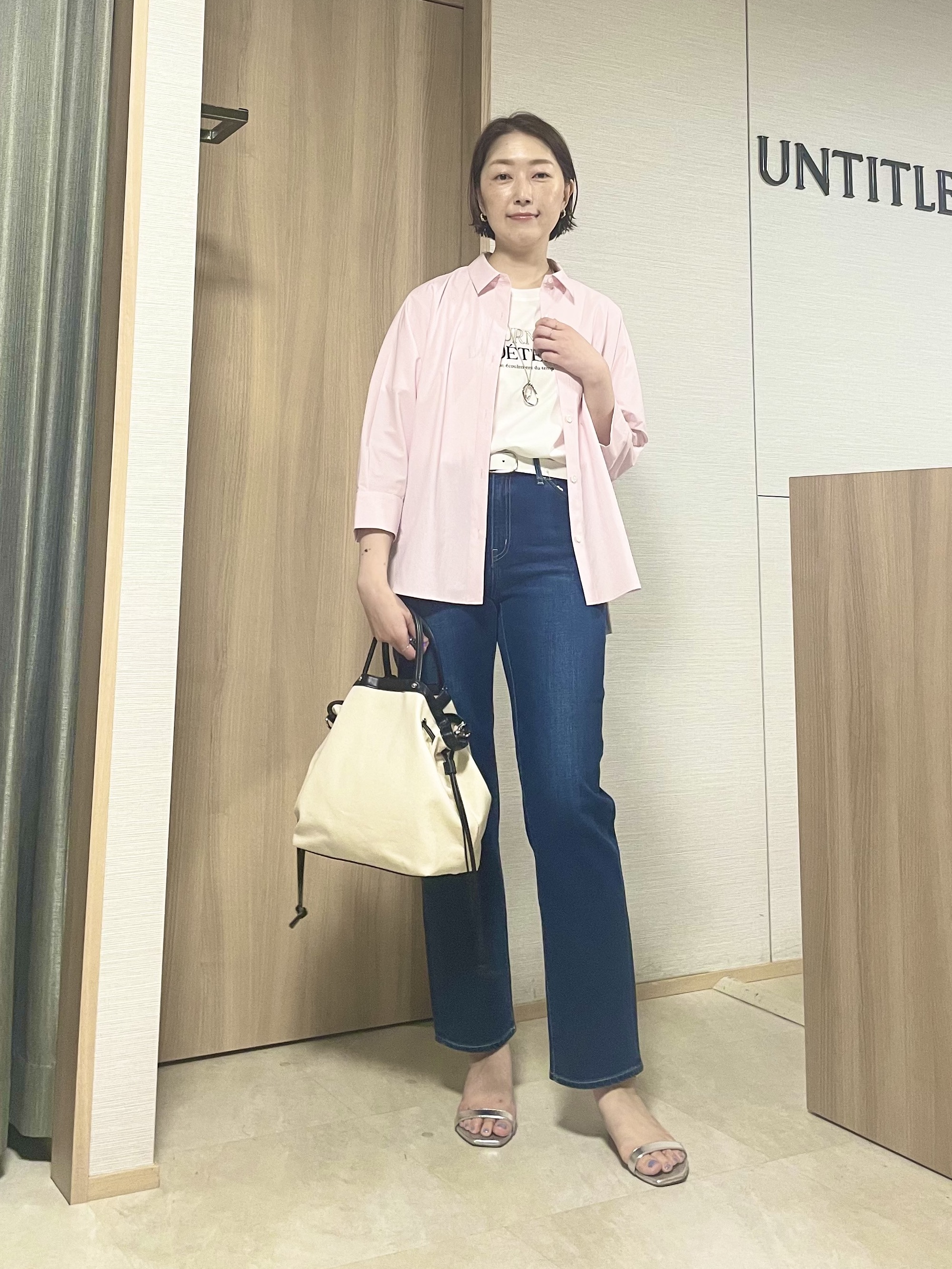 aliceさんの「UNTITLED｜【接触冷感/吸水速乾/UVカット】ドルマンスリーブシャツ」を使ったコーディネート