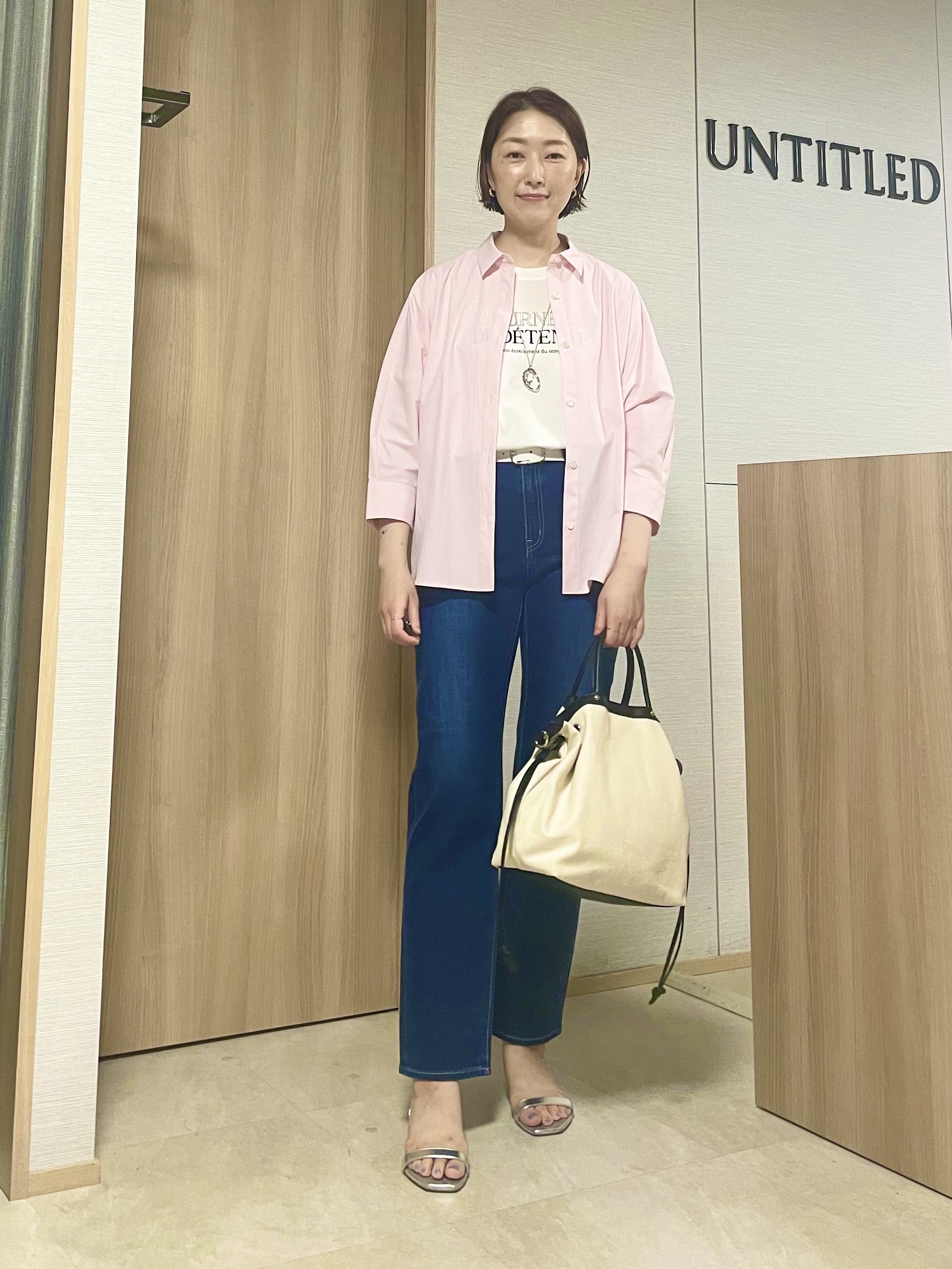 aliceさんの「UNTITLED｜【接触冷感/吸水速乾/UVカット】ドルマンスリーブシャツ」を使ったコーディネート