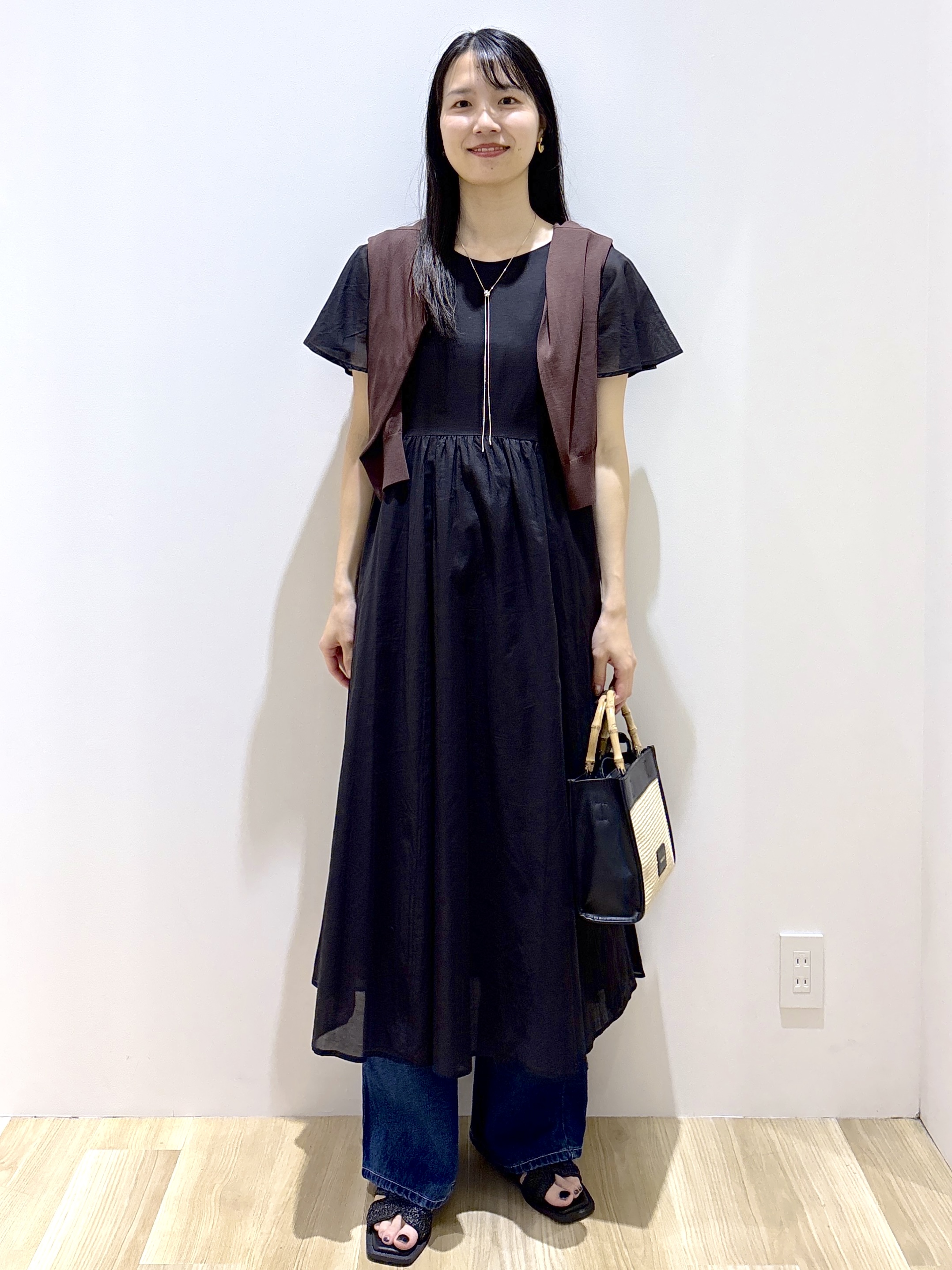 sachikoさんの「OPAQUE.CLIP｜【UV／接触冷感】Vネックリラクシーニットカーディガン《洗濯機OK／抗ピル》」を使ったコーディネート