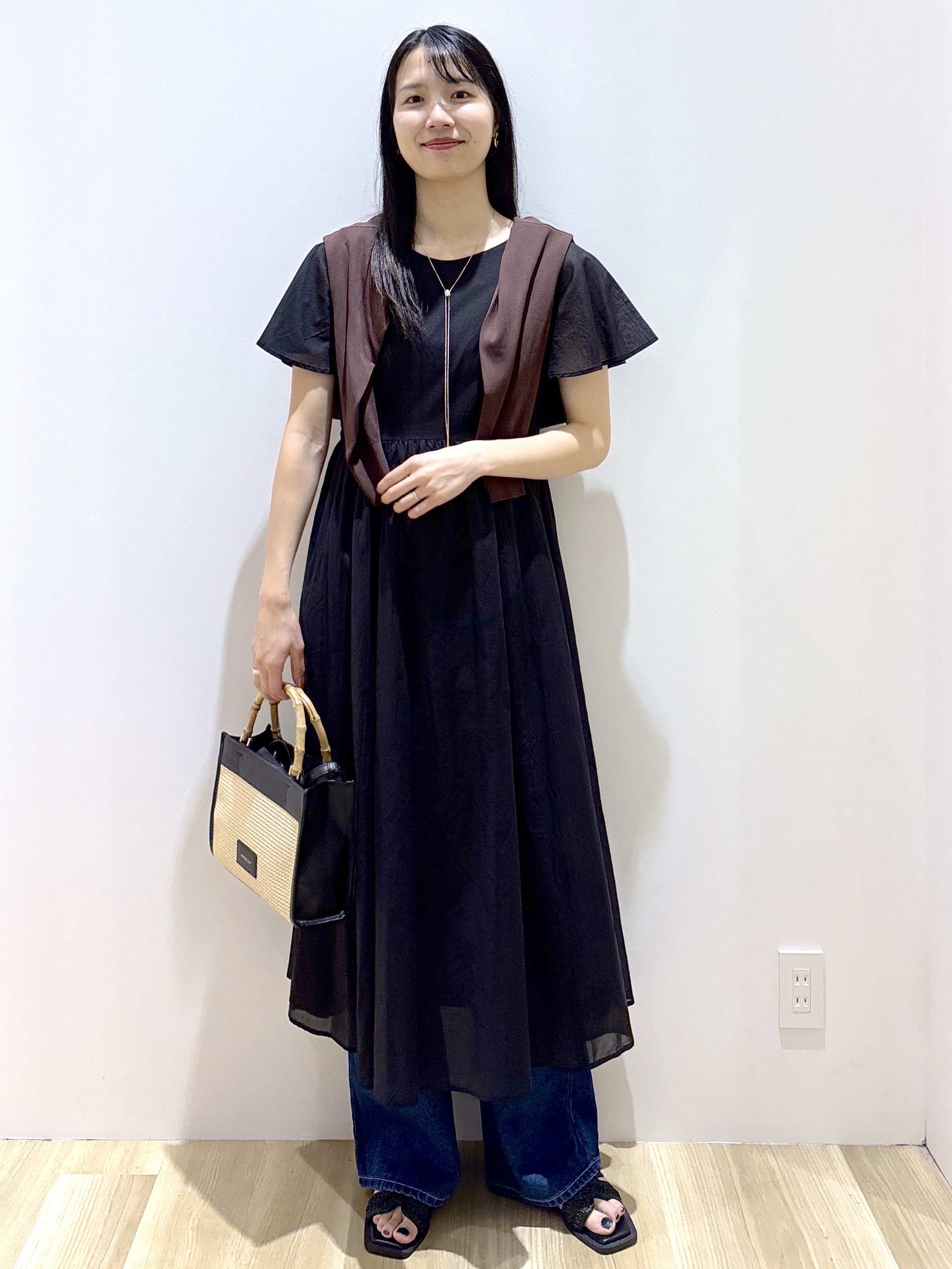 sachikoさんの「OPAQUE.CLIP｜【UV／接触冷感】Vネックリラクシーニットカーディガン《洗濯機OK／抗ピル》」を使ったコーディネート