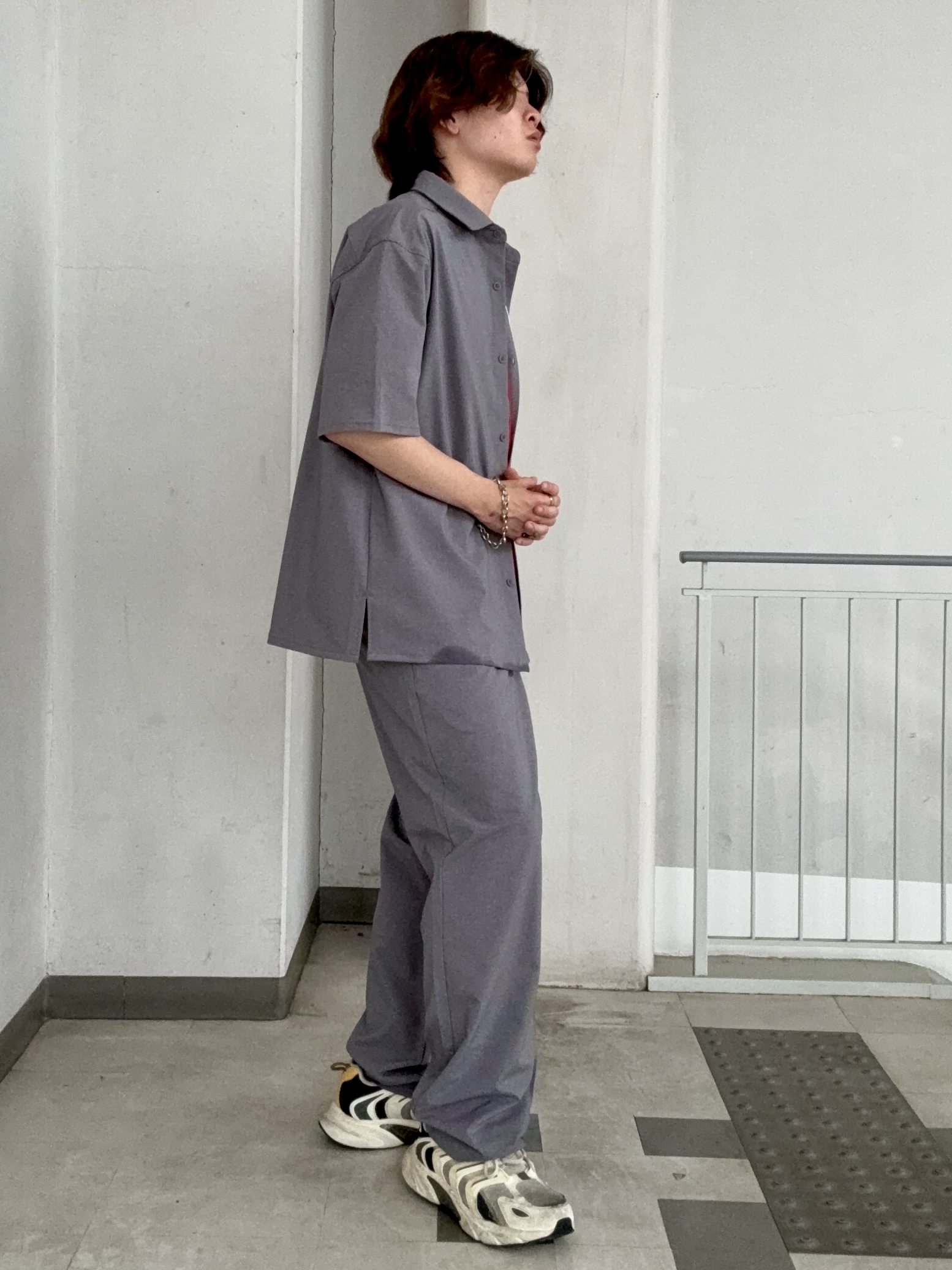 そうごさんの「THE SHOP TK｜クールウェザー 半袖シャツ 接触冷感／洗濯機OK／セットアップ可」を使ったコーディネート