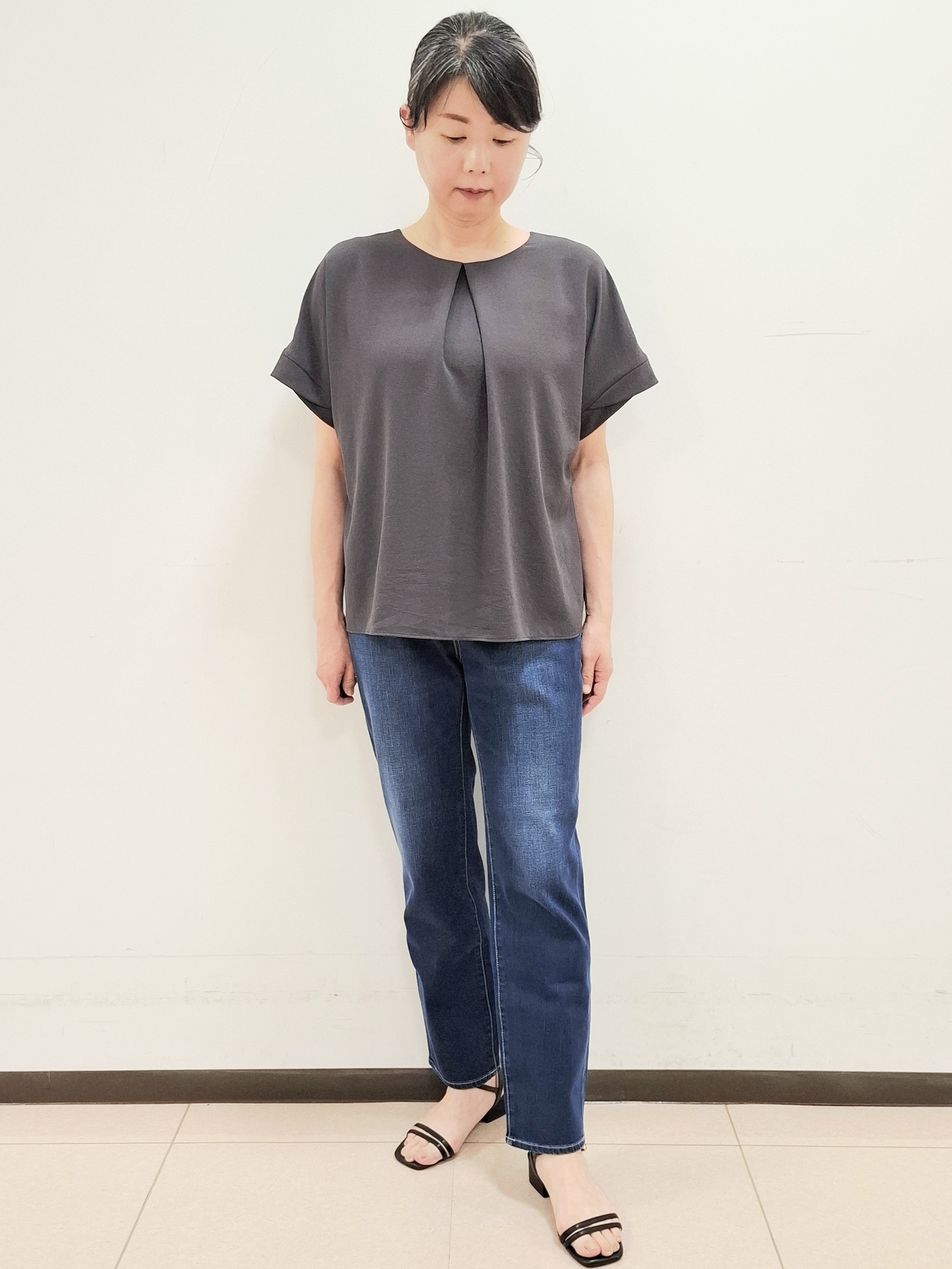 ねぎさんの「UNTITLED｜◆【程よいシアー感/洗える】エアリーバイオジャケット」を使ったコーディネート