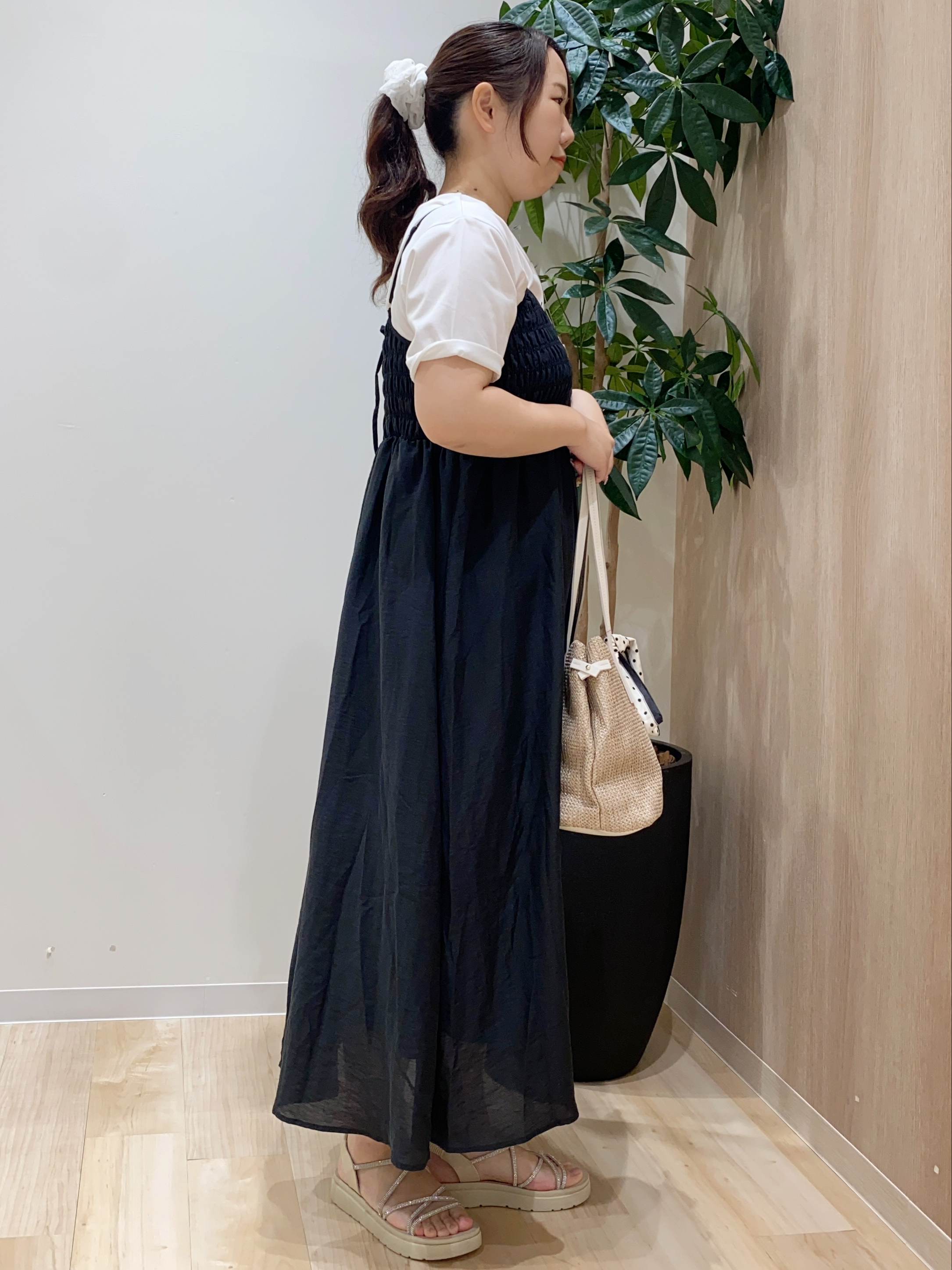HANAさんの「grove｜【UVカット/接触冷感】プリントアソート5分袖Tシャツ」を使ったコーディネート