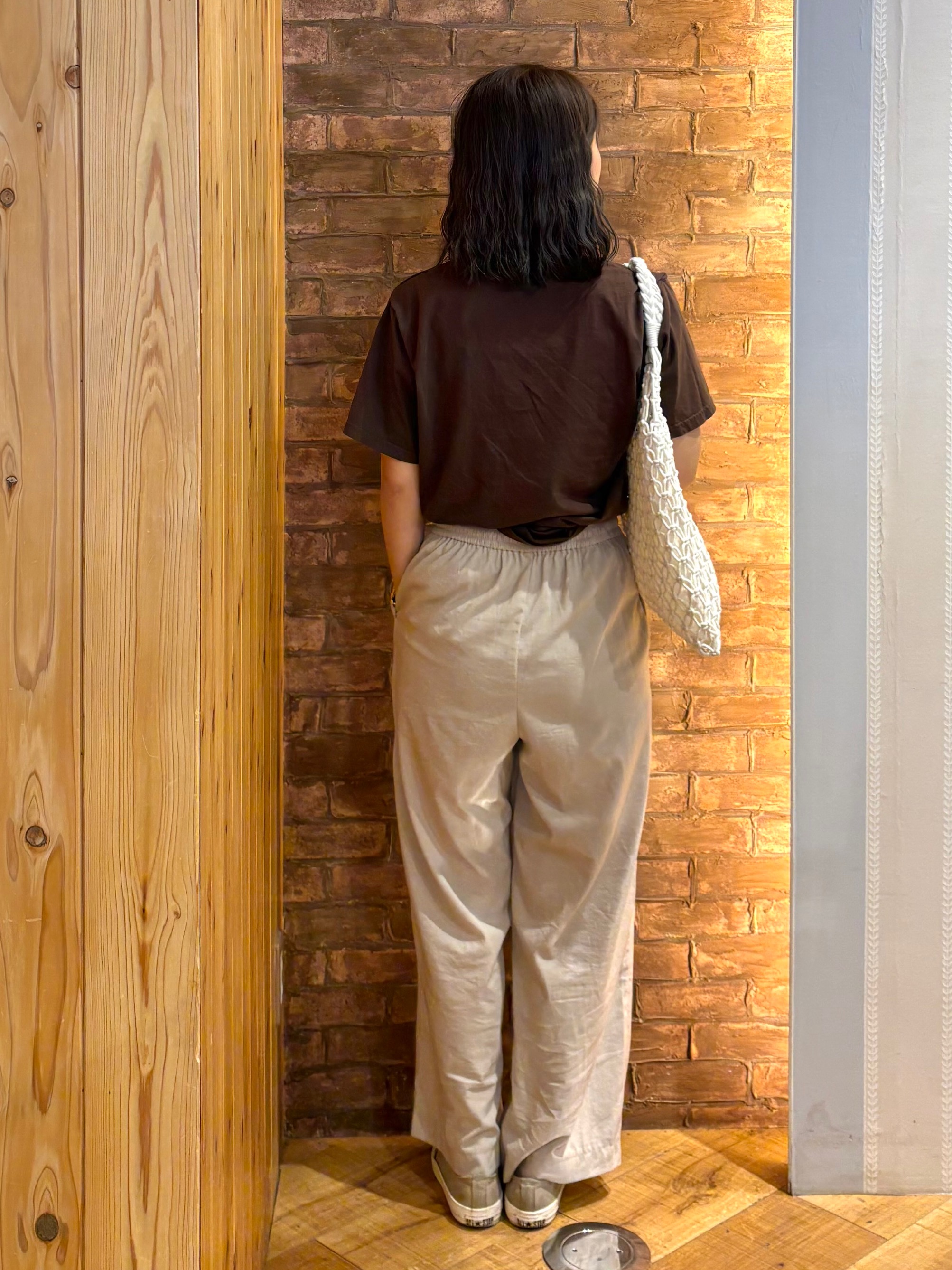 mieさんの「SHOO･LA･RUE｜【洗濯機可/S-LL】夏に快適サラサラ感 大人のプリントTシャツ」を使ったコーディネート