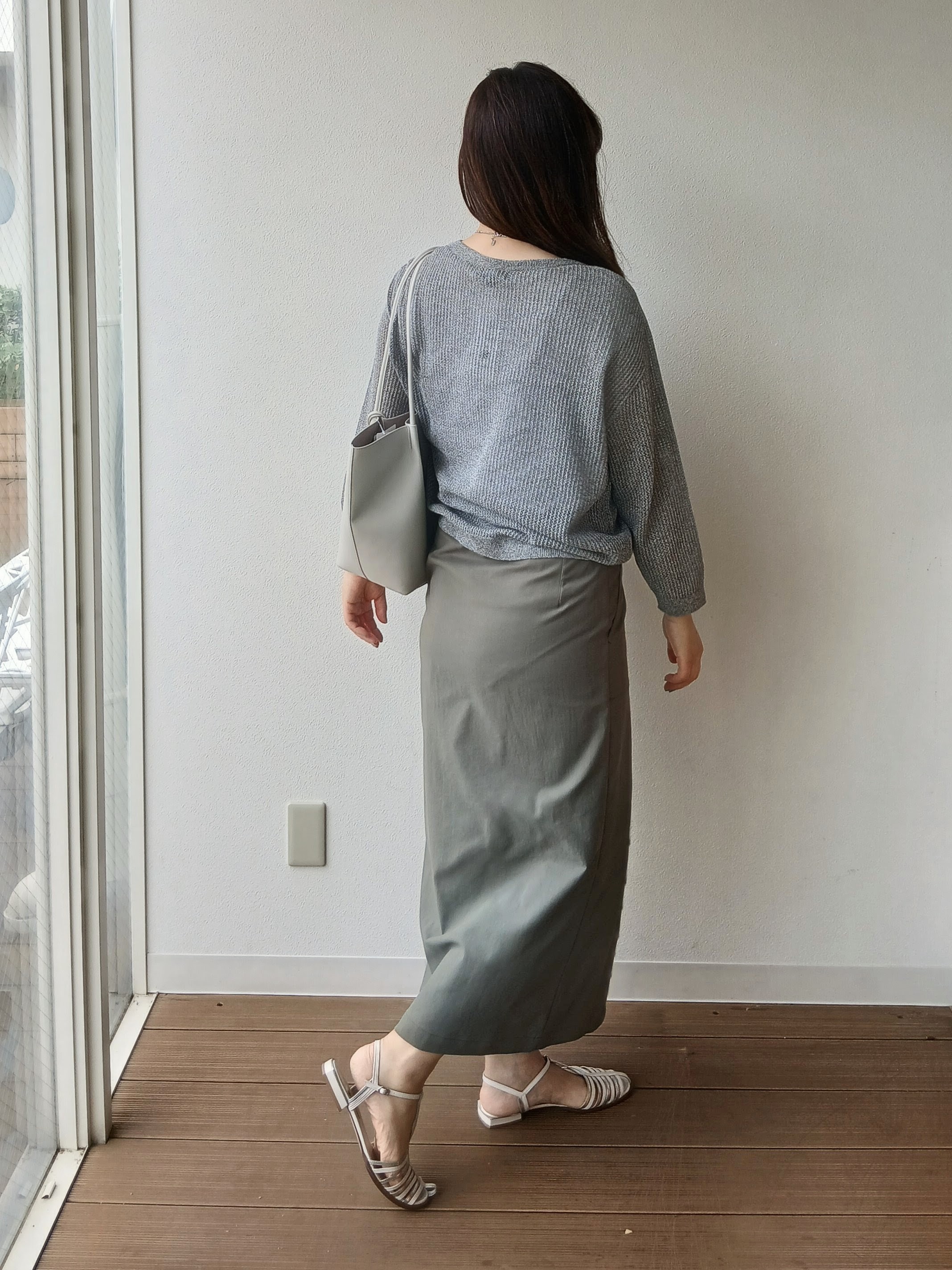 なみきさんの「UNTITLED｜◆シアーメッシュニット」を使ったコーディネート