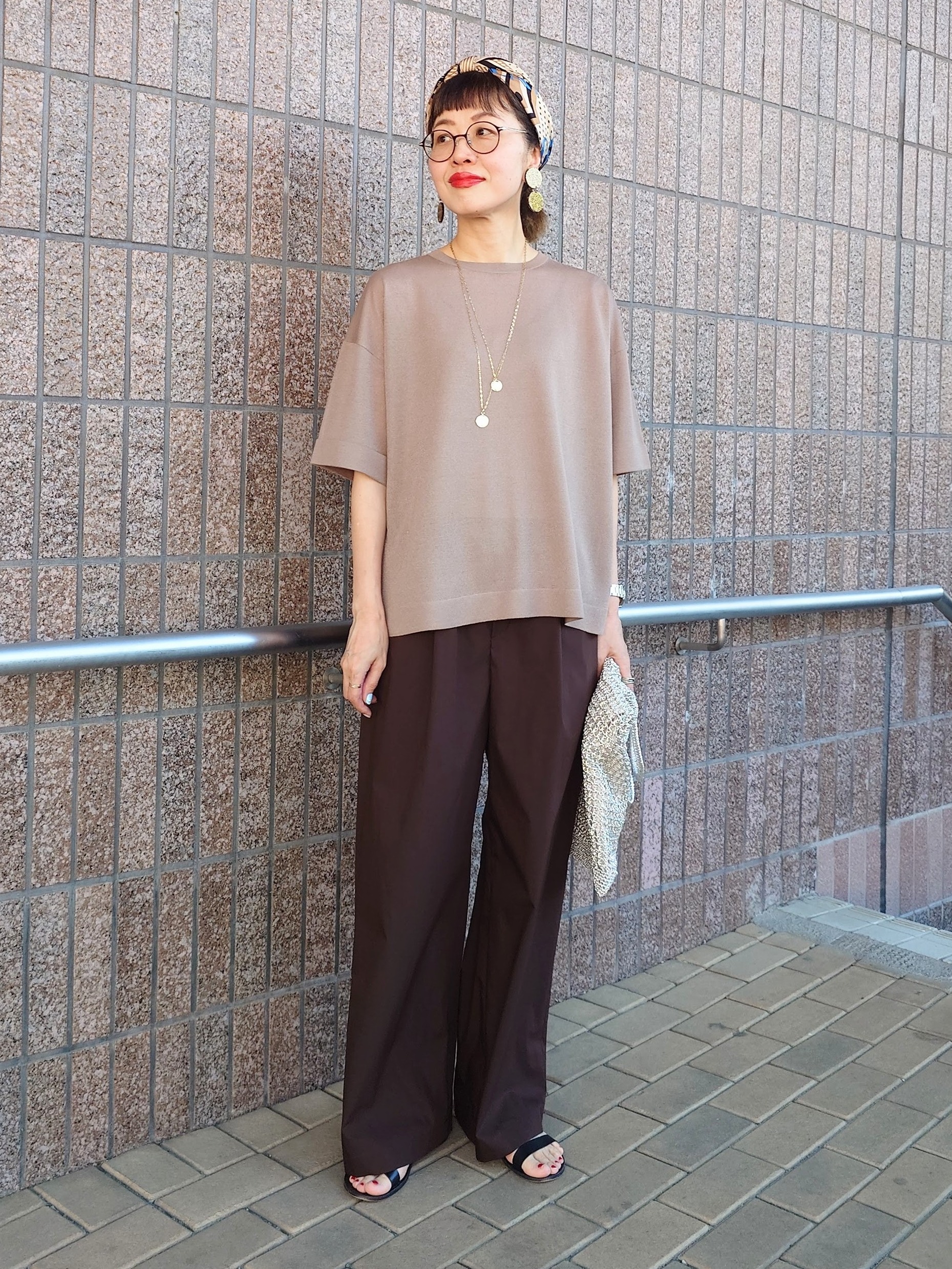 MUTSUKOさんの「UNTITLED｜【アンサンブル可/Tシャツ風/ゆったり】リラックスニットトップス」を使ったコーディネート