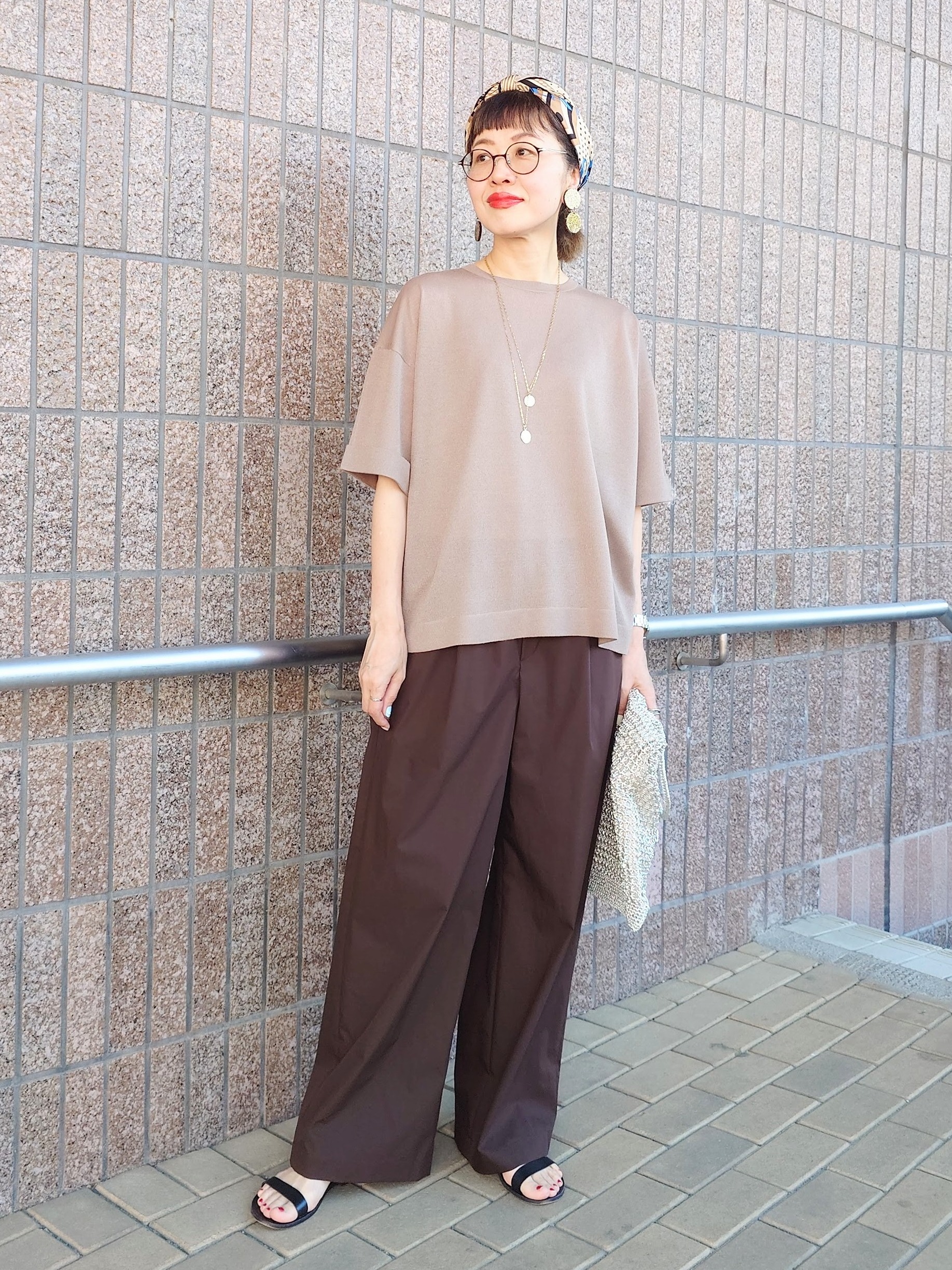 MUTSUKOさんの「UNTITLED｜【アンサンブル可/Tシャツ風/ゆったり】リラックスニットトップス」を使ったコーディネート