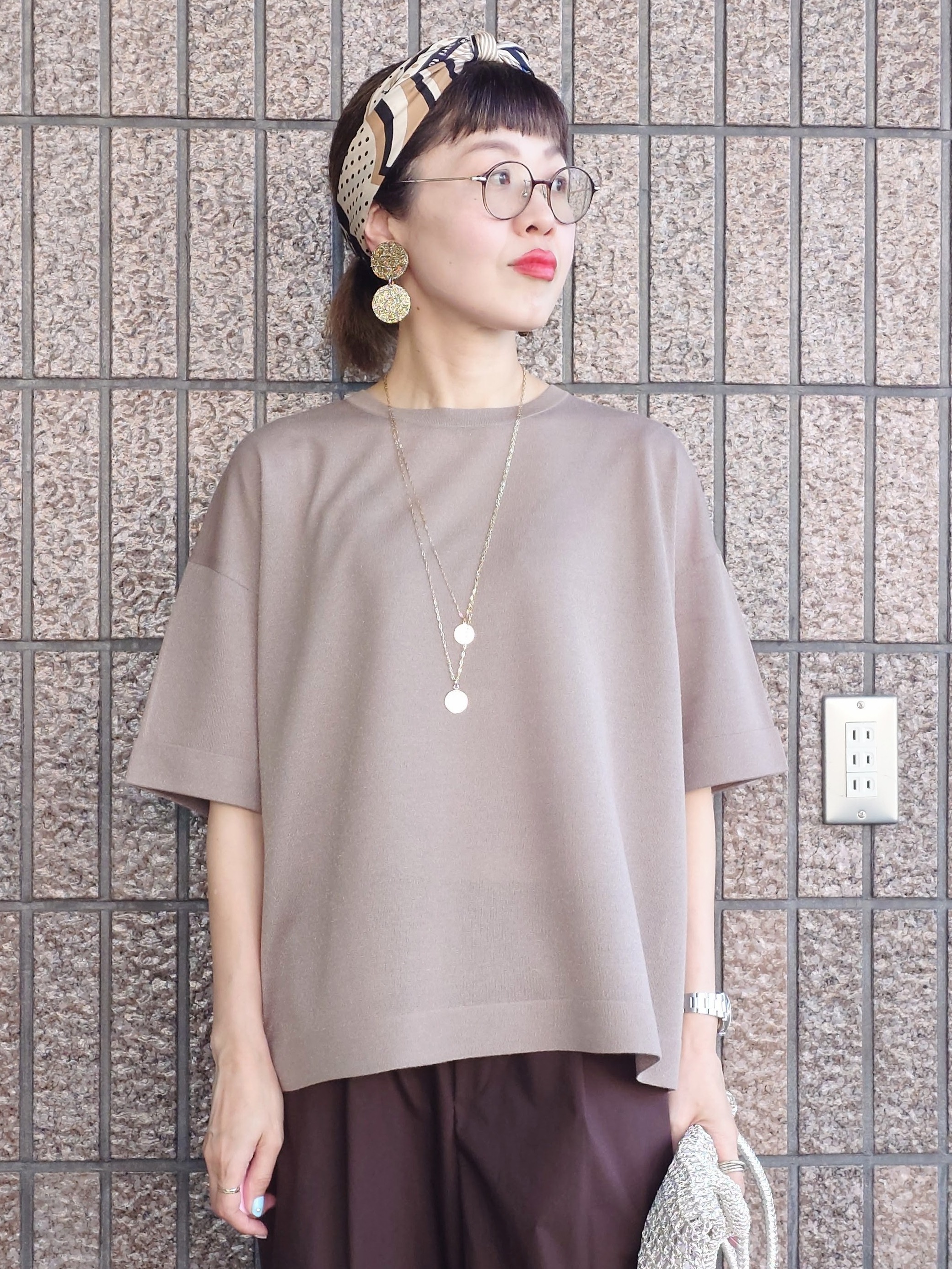MUTSUKOさんの「UNTITLED｜【アンサンブル可/Tシャツ風/ゆったり】リラックスニットトップス」を使ったコーディネート