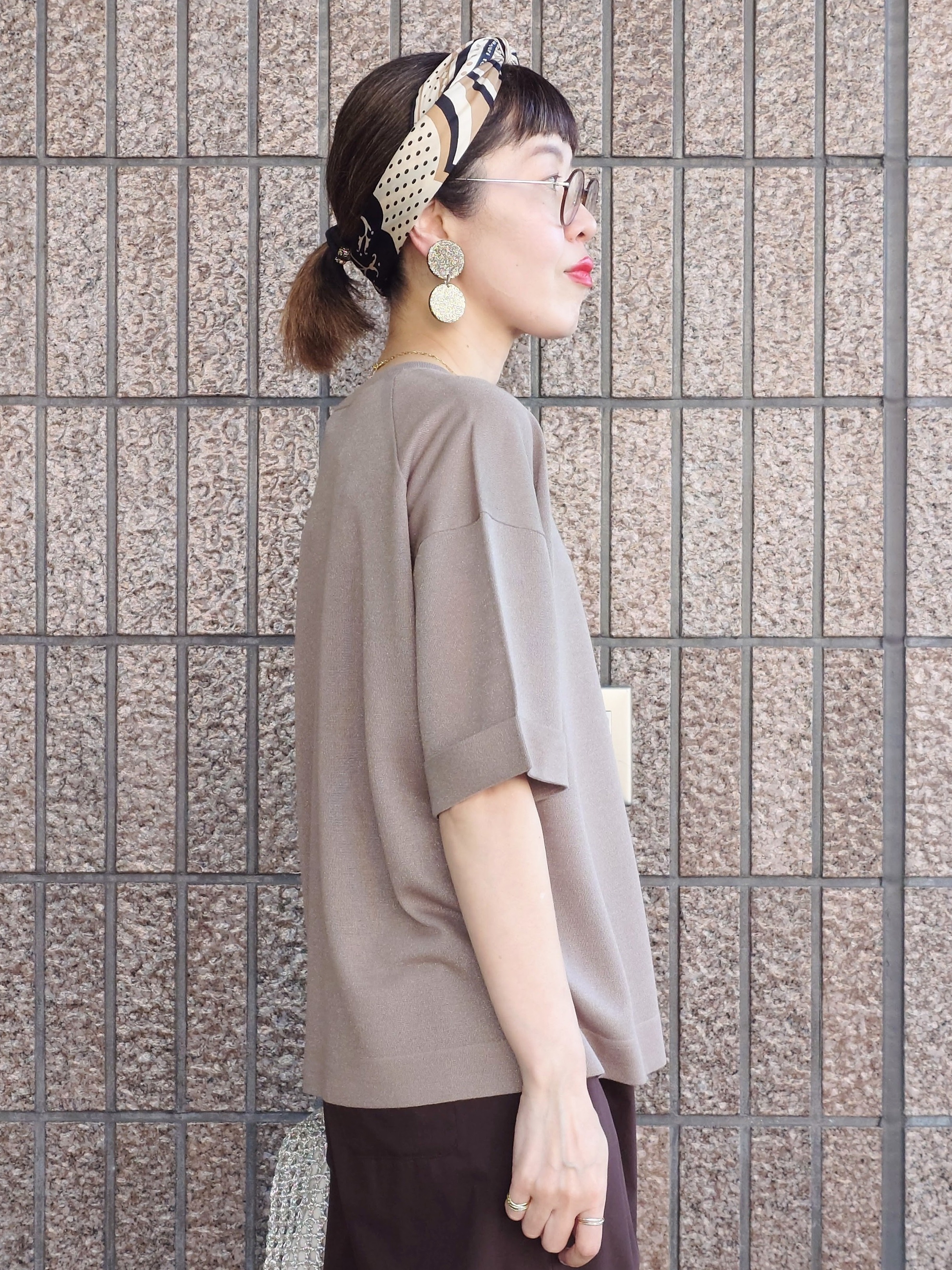 MUTSUKOさんの「UNTITLED｜【アンサンブル可/Tシャツ風/ゆったり】リラックスニットトップス」を使ったコーディネート