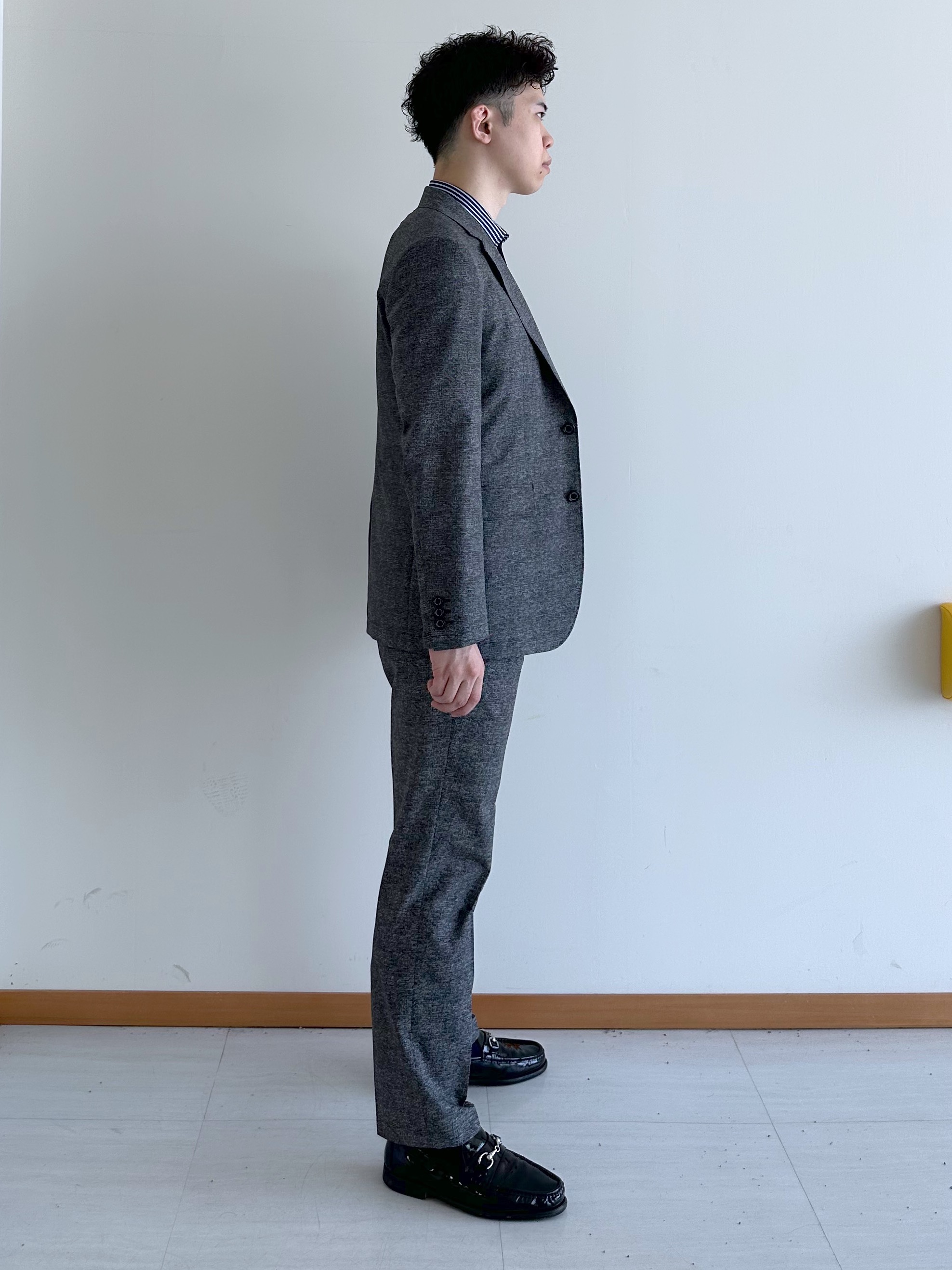 イッシーさんの「TAKEO KIKUCHI｜【抗菌防臭】COOL DOTS（R）ドビープリント ジャケット」を使ったコーディネート