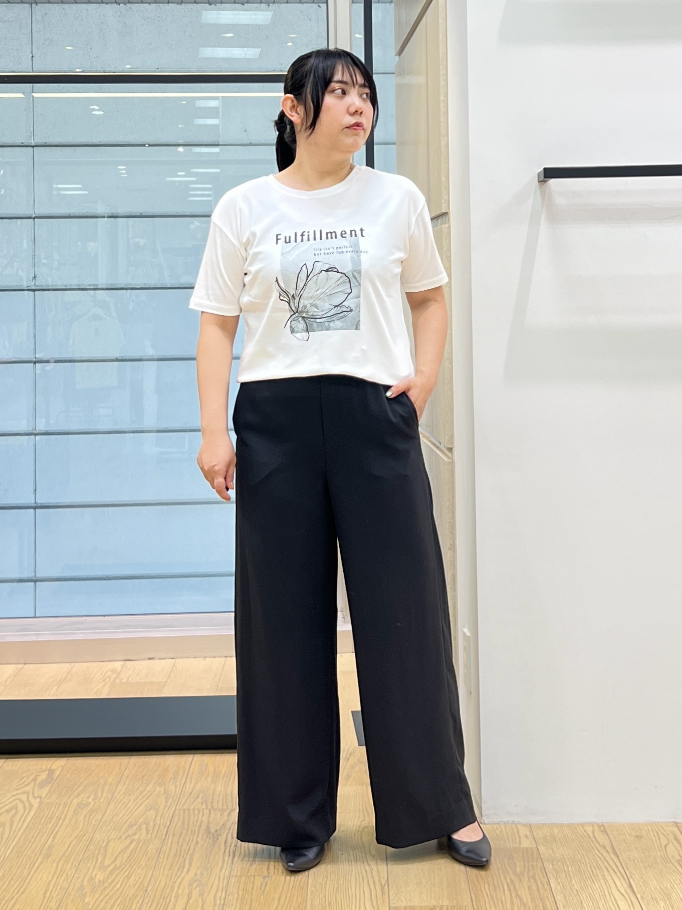 shimaさんの「INDIVI｜【接触冷感／透湿／着る日傘】颯爽ジレジャケット」を使ったコーディネート