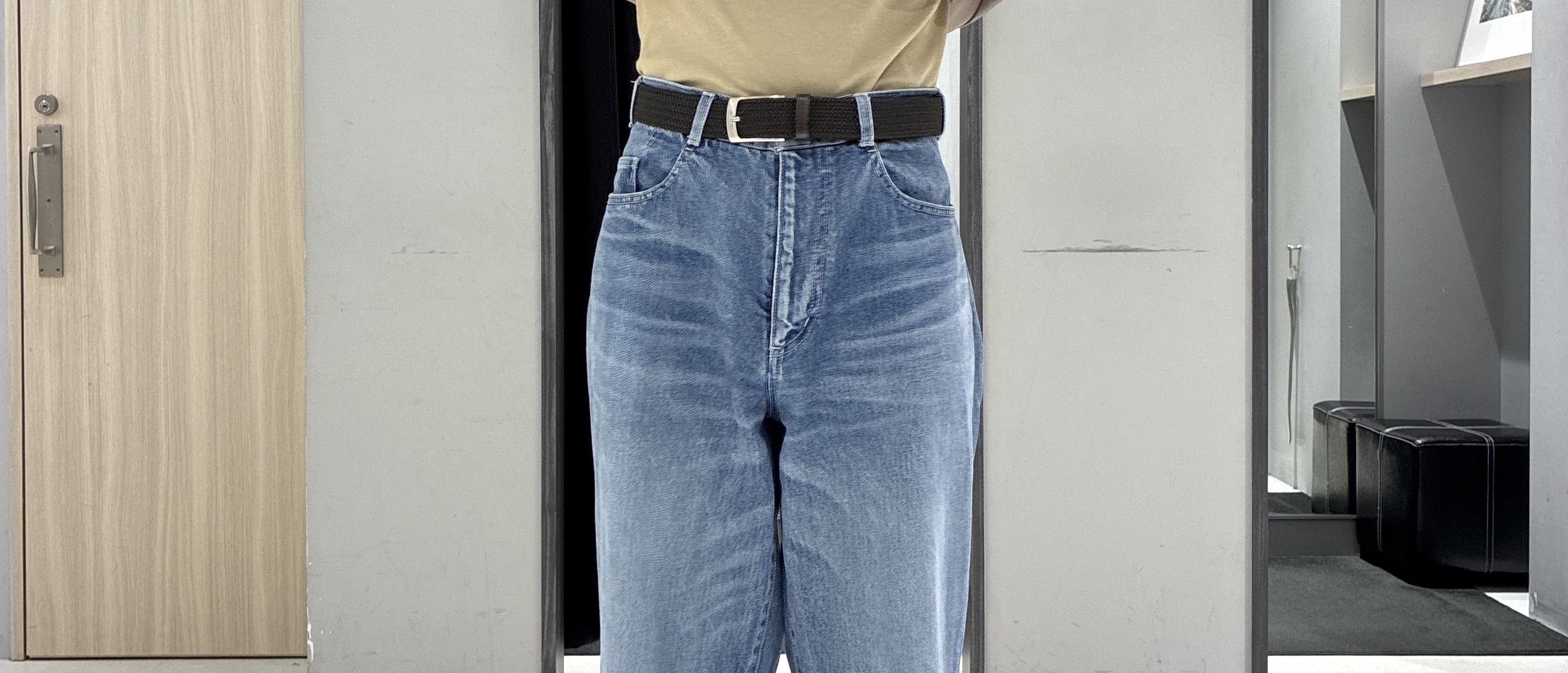 わいずみさんの「TAKEO KIKUCHI｜【接触冷感】アイスクリアコットン Tシャツ」を使ったコーディネート