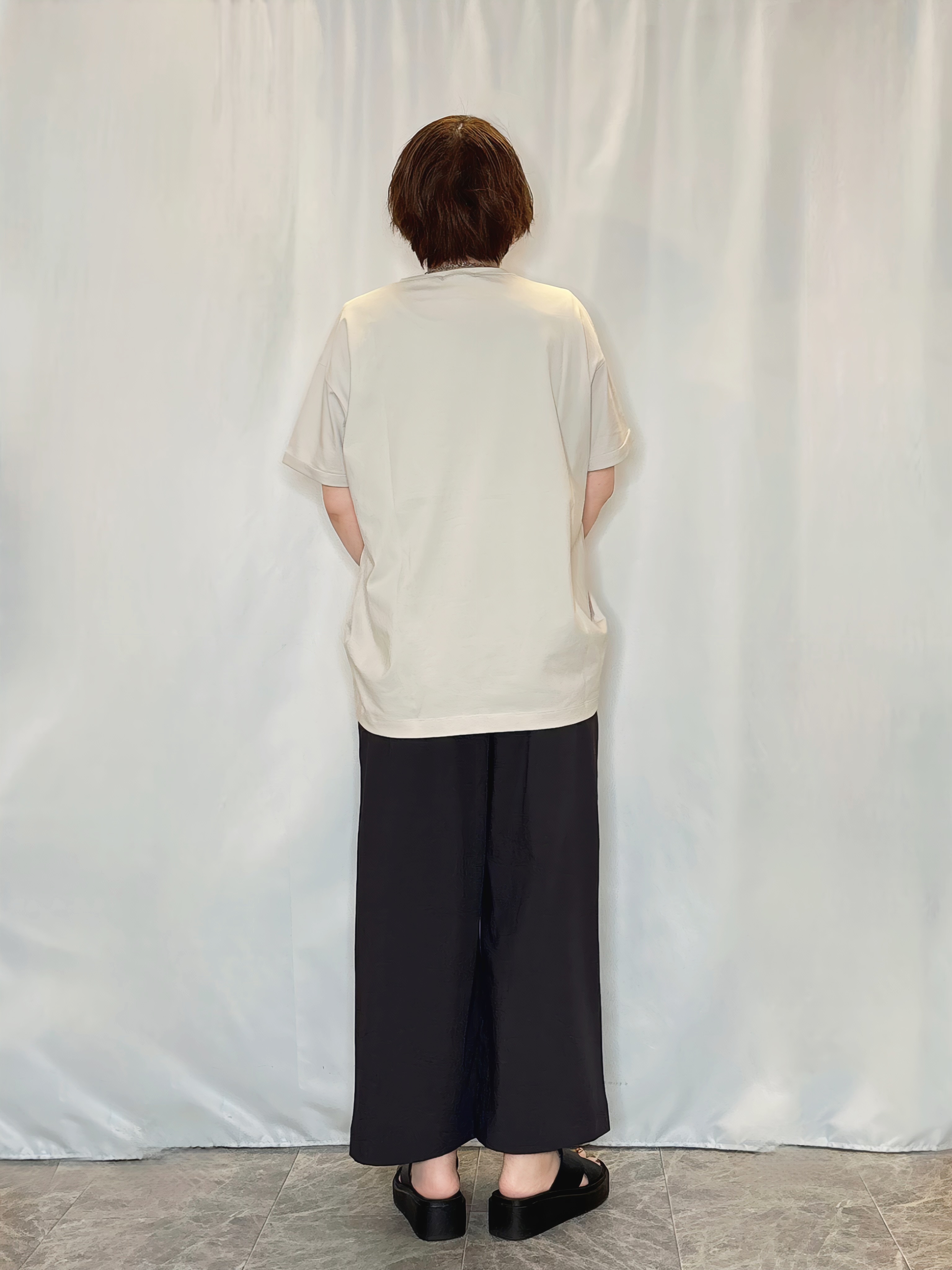 たみさんの「SHOO･LA･RUE｜【体型カバー】ふんわり質感 やわらかこなれシアーシャツ」を使ったコーディネート