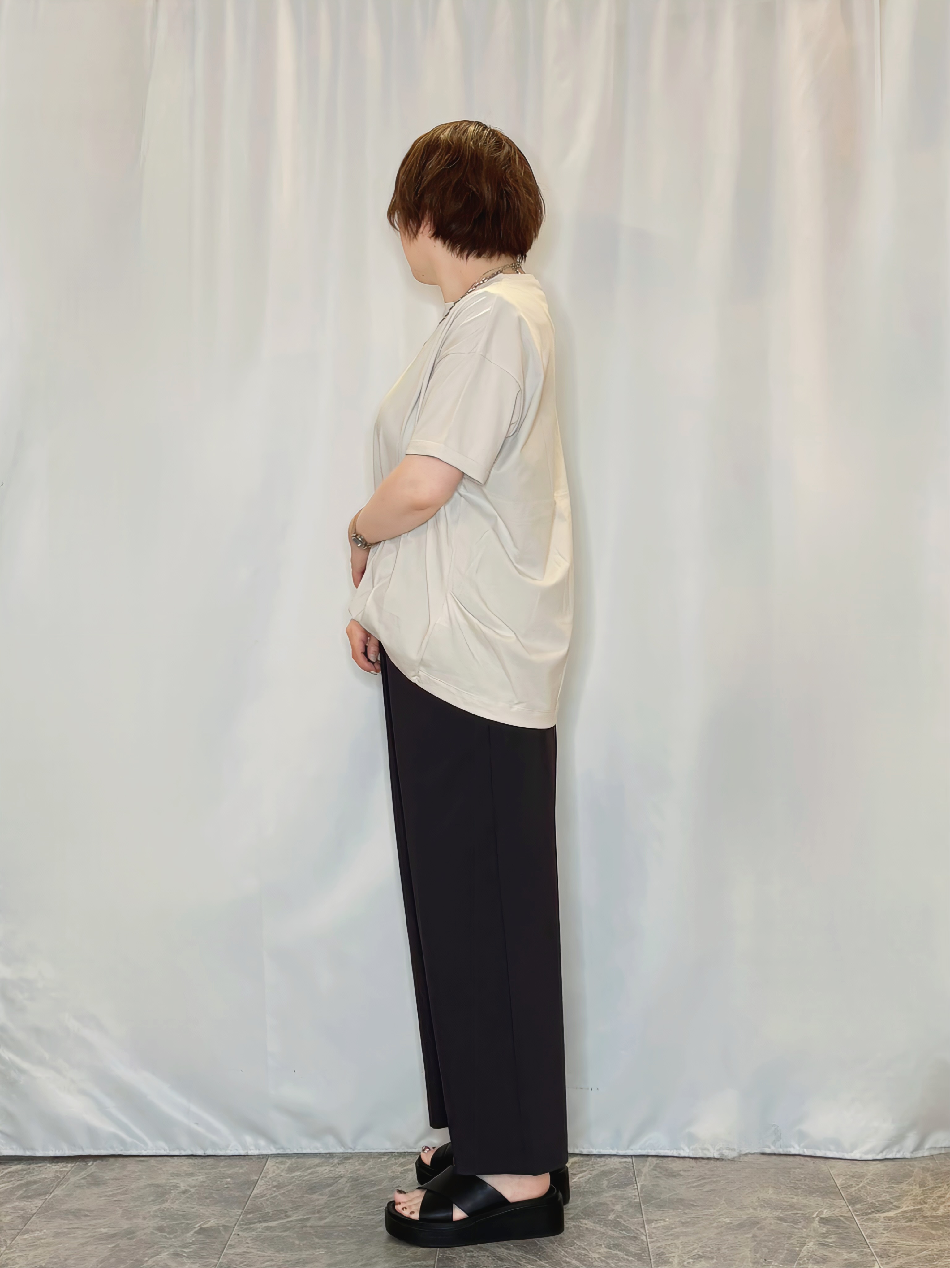 たみさんの「SHOO･LA･RUE｜【体型カバー】ふんわり質感 やわらかこなれシアーシャツ」を使ったコーディネート