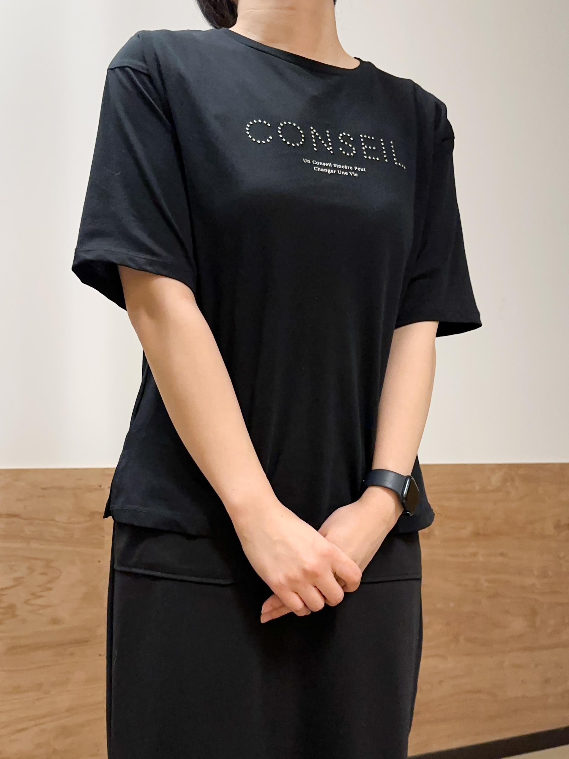 すーさんの「grove｜【UVカット/接触冷感】プリントアソート5分袖Tシャツ」を使ったコーディネート