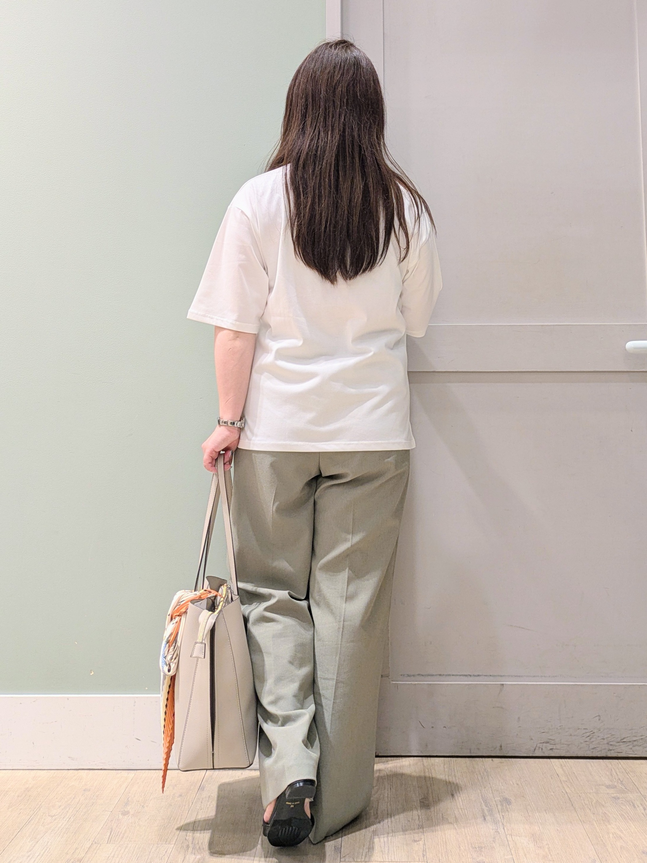 チグ♪さんの「grove｜【UVカット/接触冷感】プリントアソート5分袖Tシャツ」を使ったコーディネート