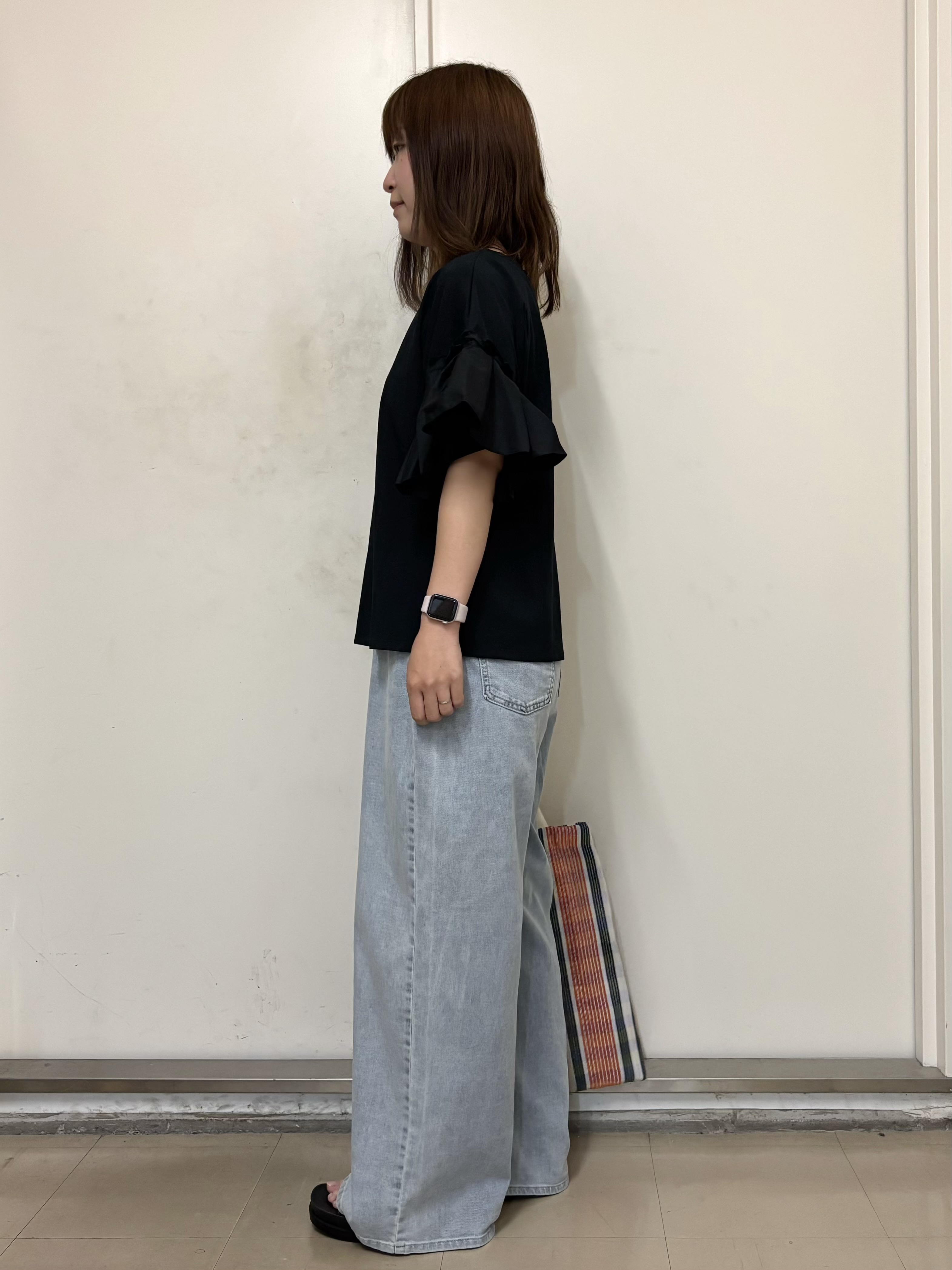 やまさんの「OPAQUE.CLIP｜【接触冷感】タックスリーブカットソー《洗濯機OK》」を使ったコーディネート