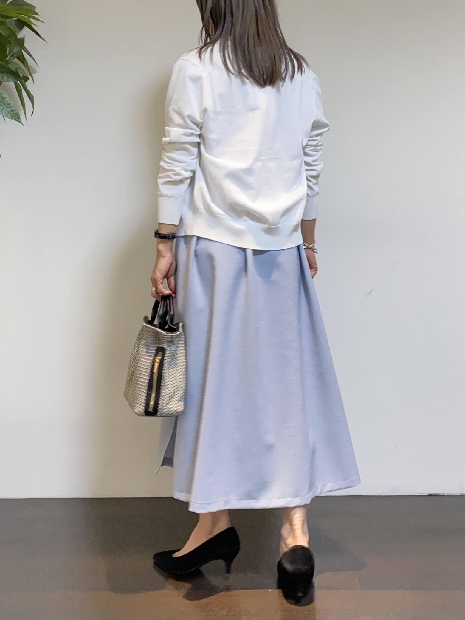 tomoさんの「UNTITLED｜◆【9色展開/アンサンブル可】コットンクルーネックカーディガン」を使ったコーディネート