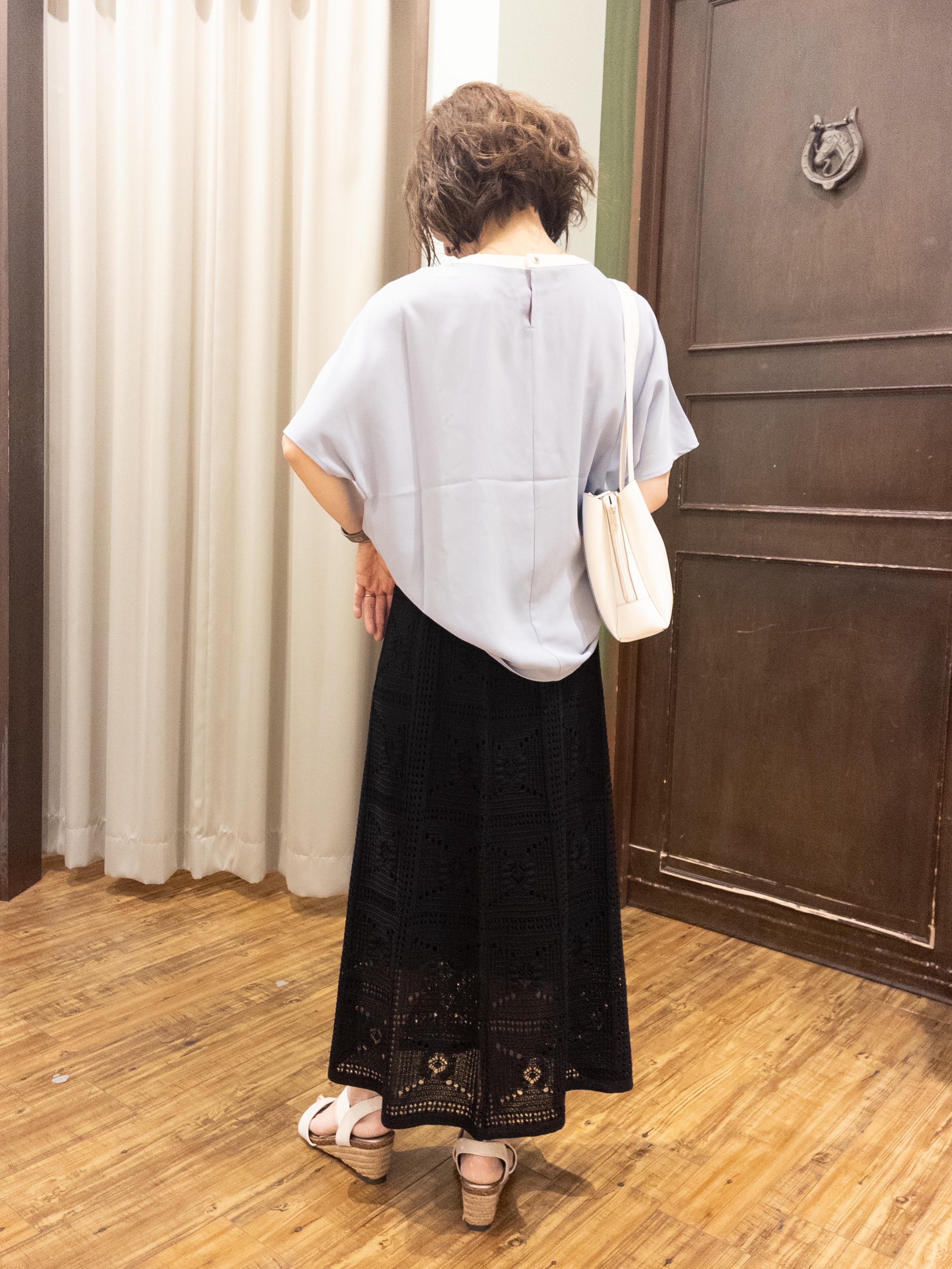 yukaさんの「SHOO･LA･RUE｜【UV/通勤】洗濯後しわになりにくい 上品配色ブラウス」を使ったコーディネート