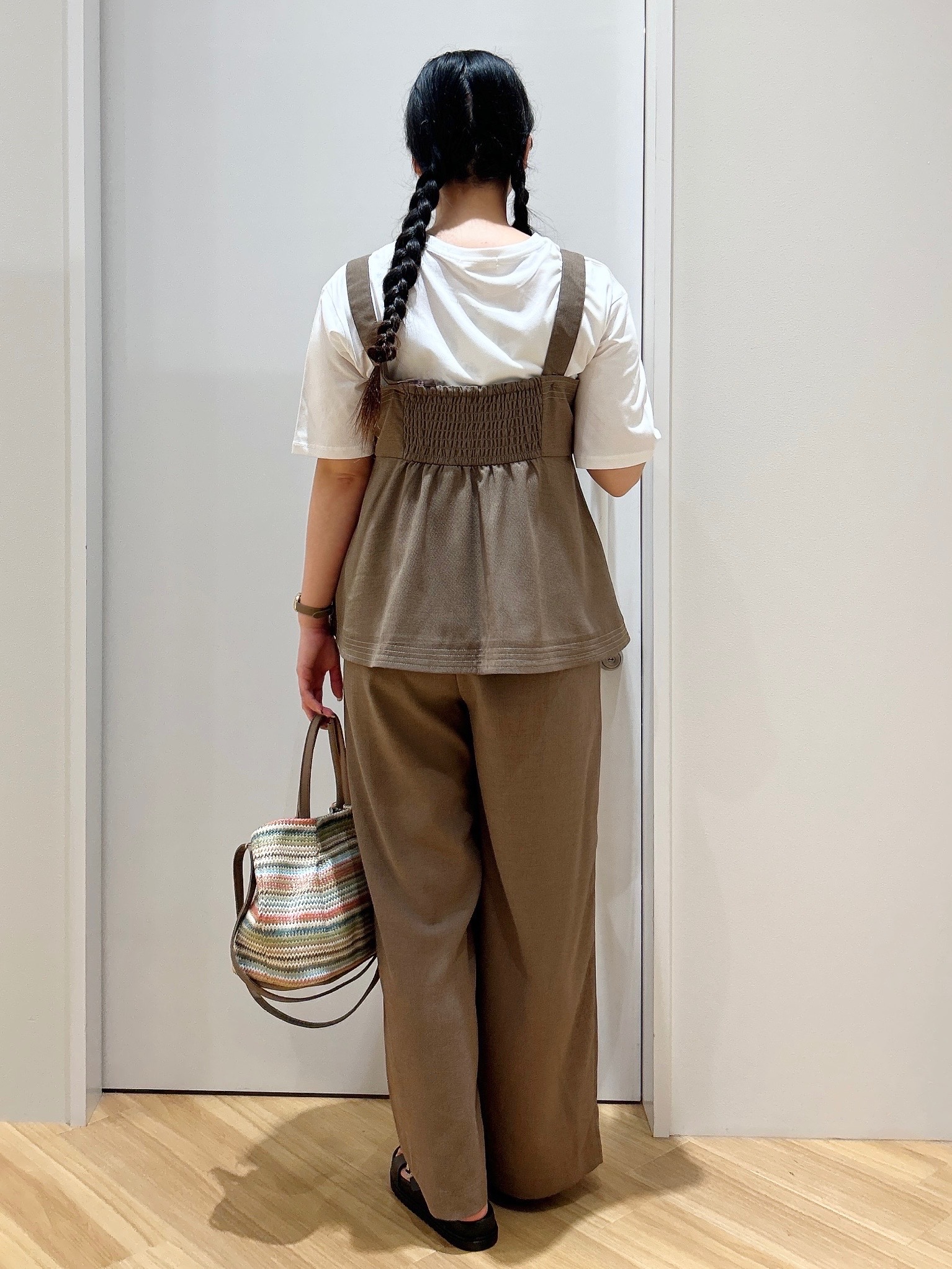 みいさんの「grove｜【UVカット/接触冷感】プリントアソート5分袖Tシャツ」を使ったコーディネート
