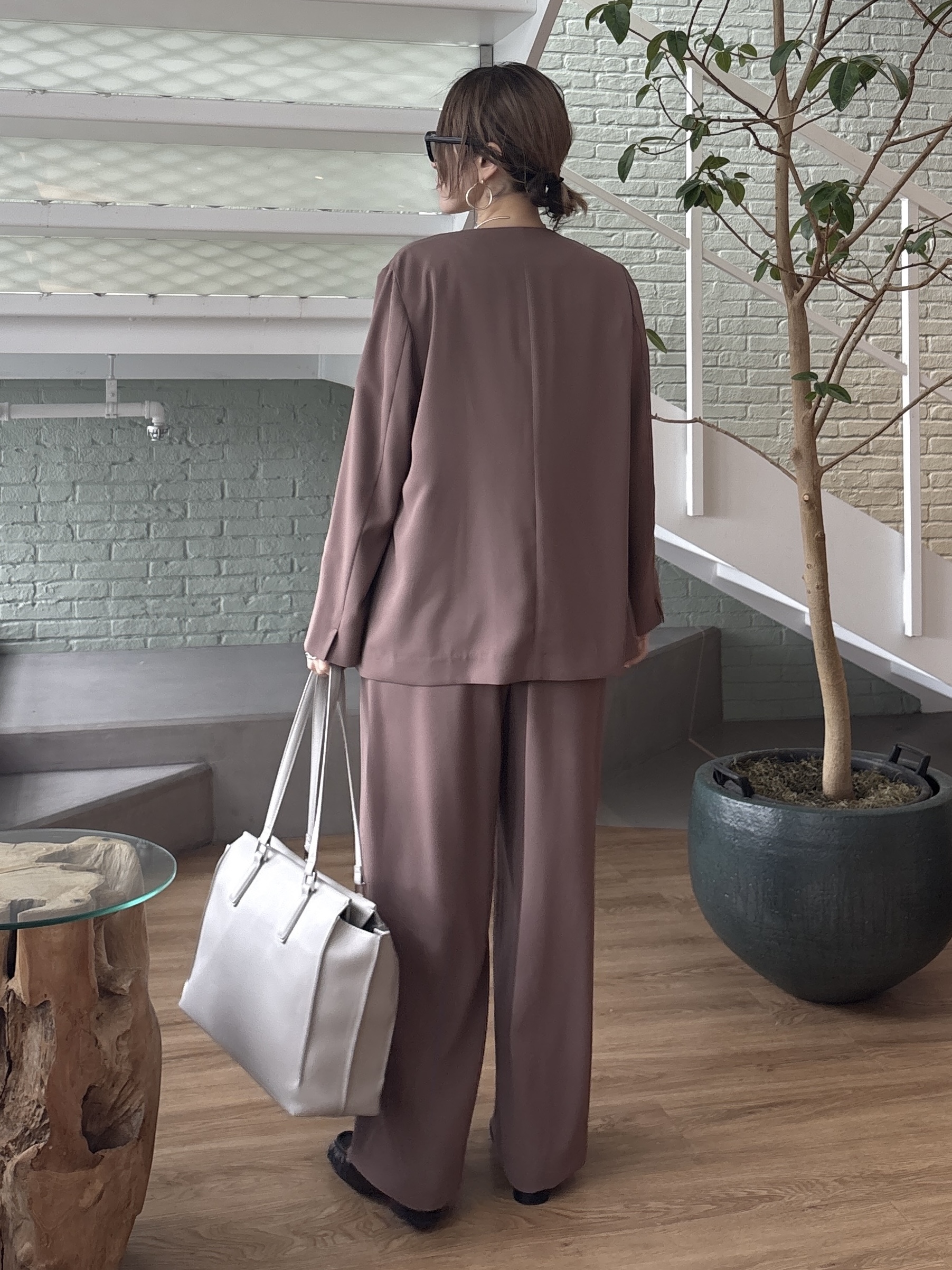 kotakiさんの「INDIVI｜【接触冷感／透湿／着る日傘】ノーカラージャケット」を使ったコーディネート