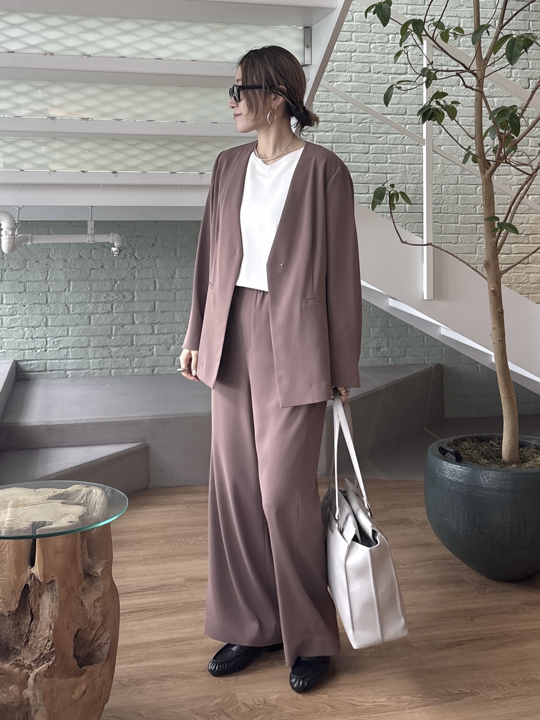 kotakiさんの「INDIVI｜【接触冷感／透湿／着る日傘】ノーカラージャケット」を使ったコーディネート