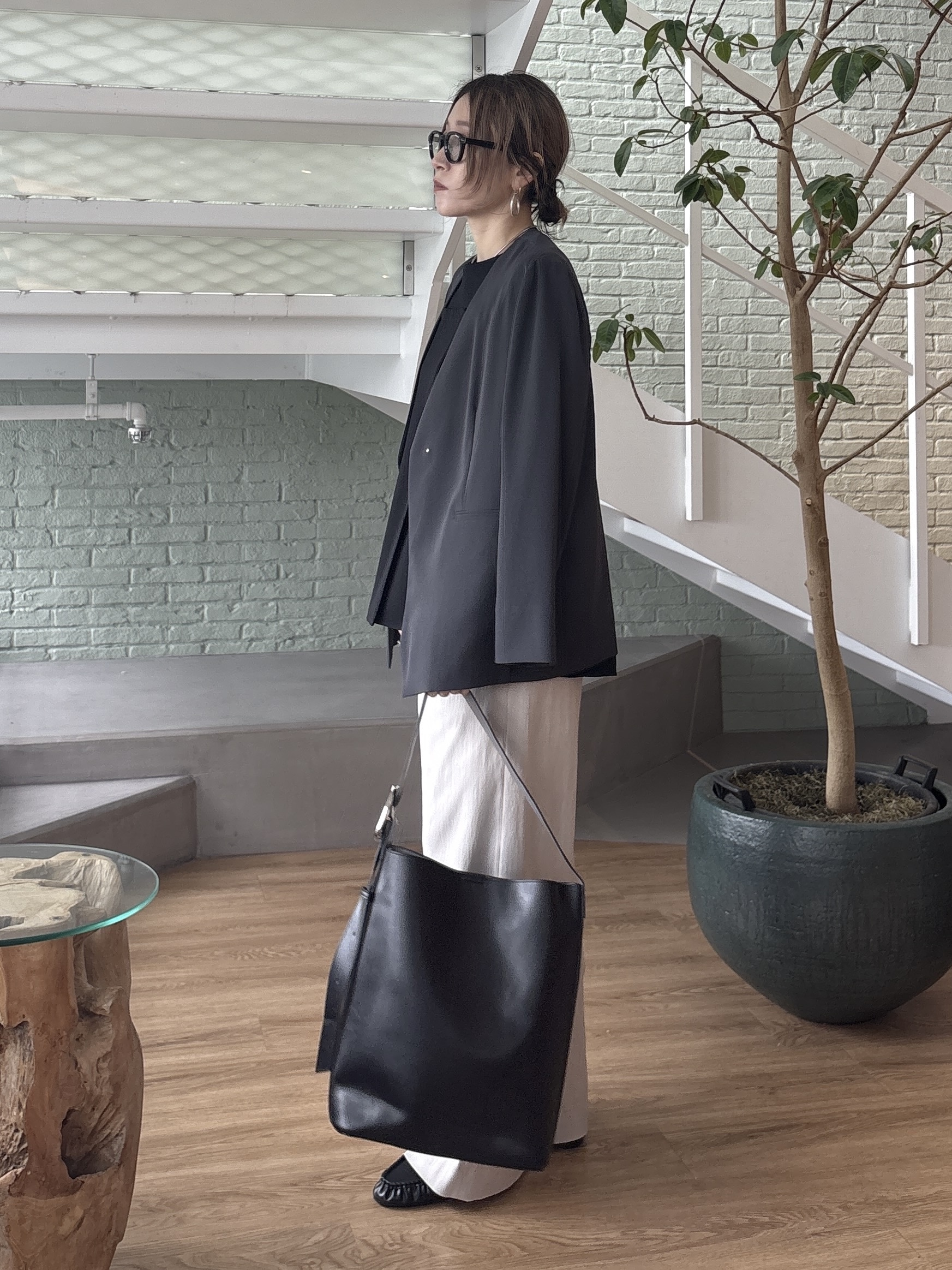 kotakiさんの「INDIVI｜【接触冷感／透湿／着る日傘】ノーカラージャケット」を使ったコーディネート