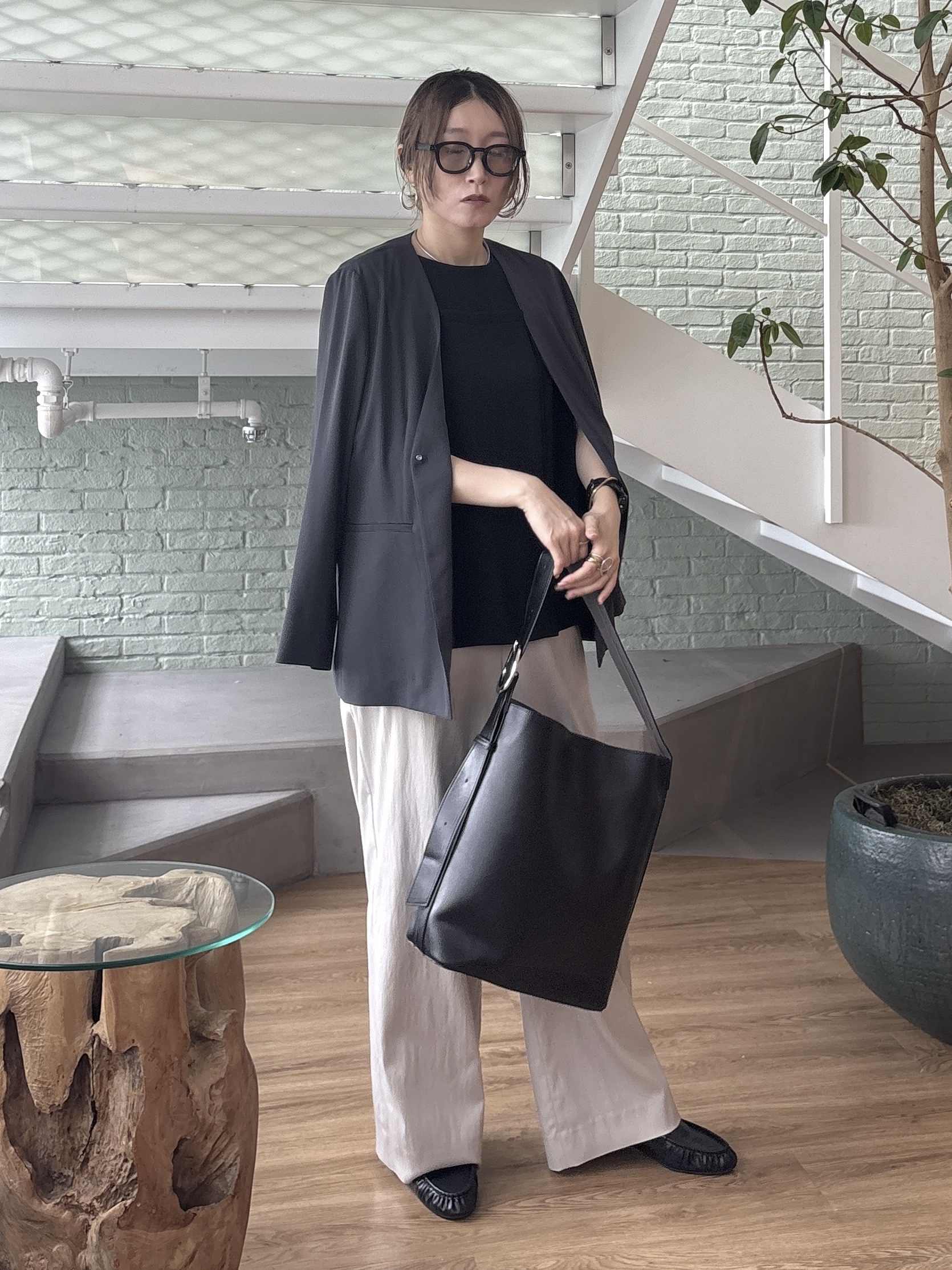 kotakiさんの「INDIVI｜【接触冷感／透湿／着る日傘】ノーカラージャケット」を使ったコーディネート
