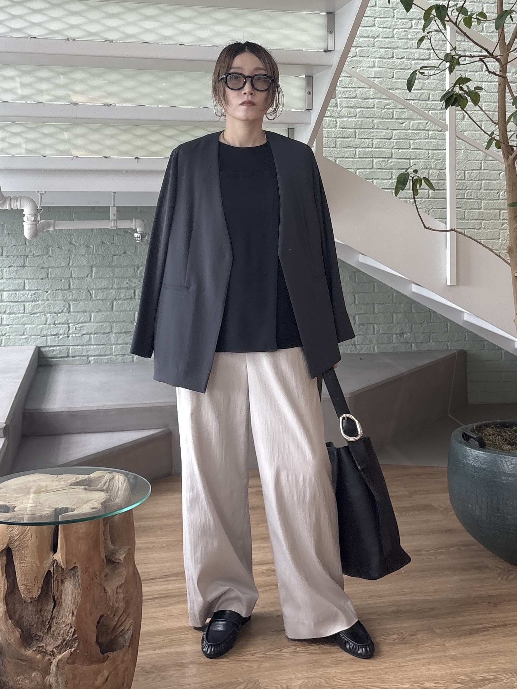 kotakiさんの「INDIVI｜【接触冷感／透湿／着る日傘】ノーカラージャケット」を使ったコーディネート