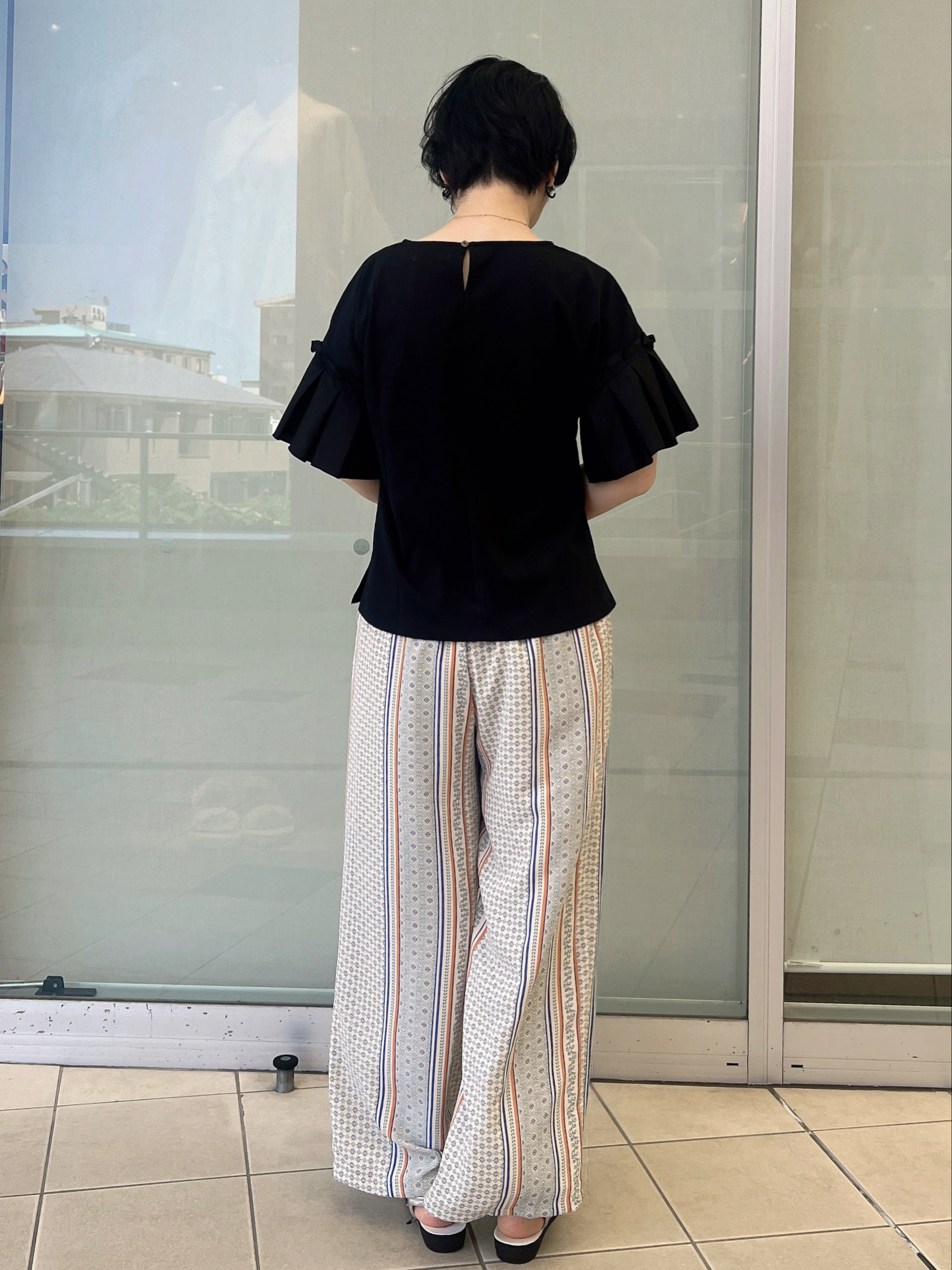 yo-koさんの「OPAQUE.CLIP｜【接触冷感】タックスリーブカットソー《洗濯機OK》」を使ったコーディネート