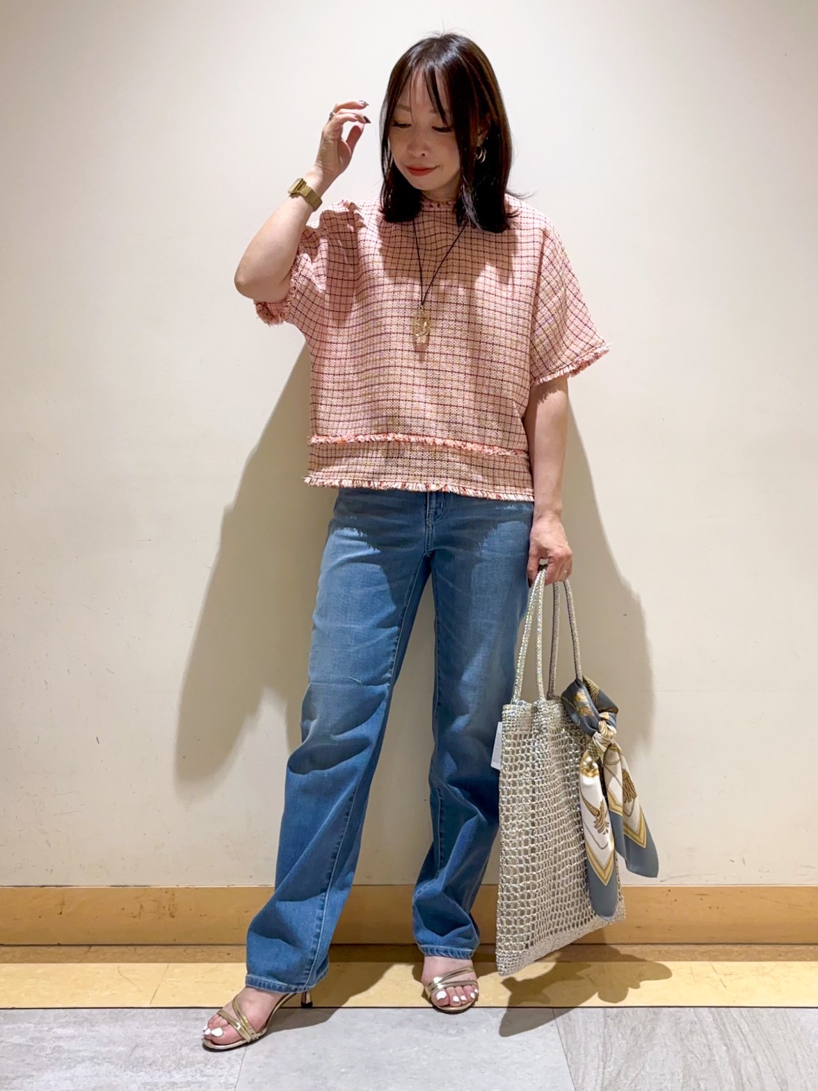 sattoさんの「UNTITLED｜◆ファンシーツイードブラウス」を使ったコーディネート