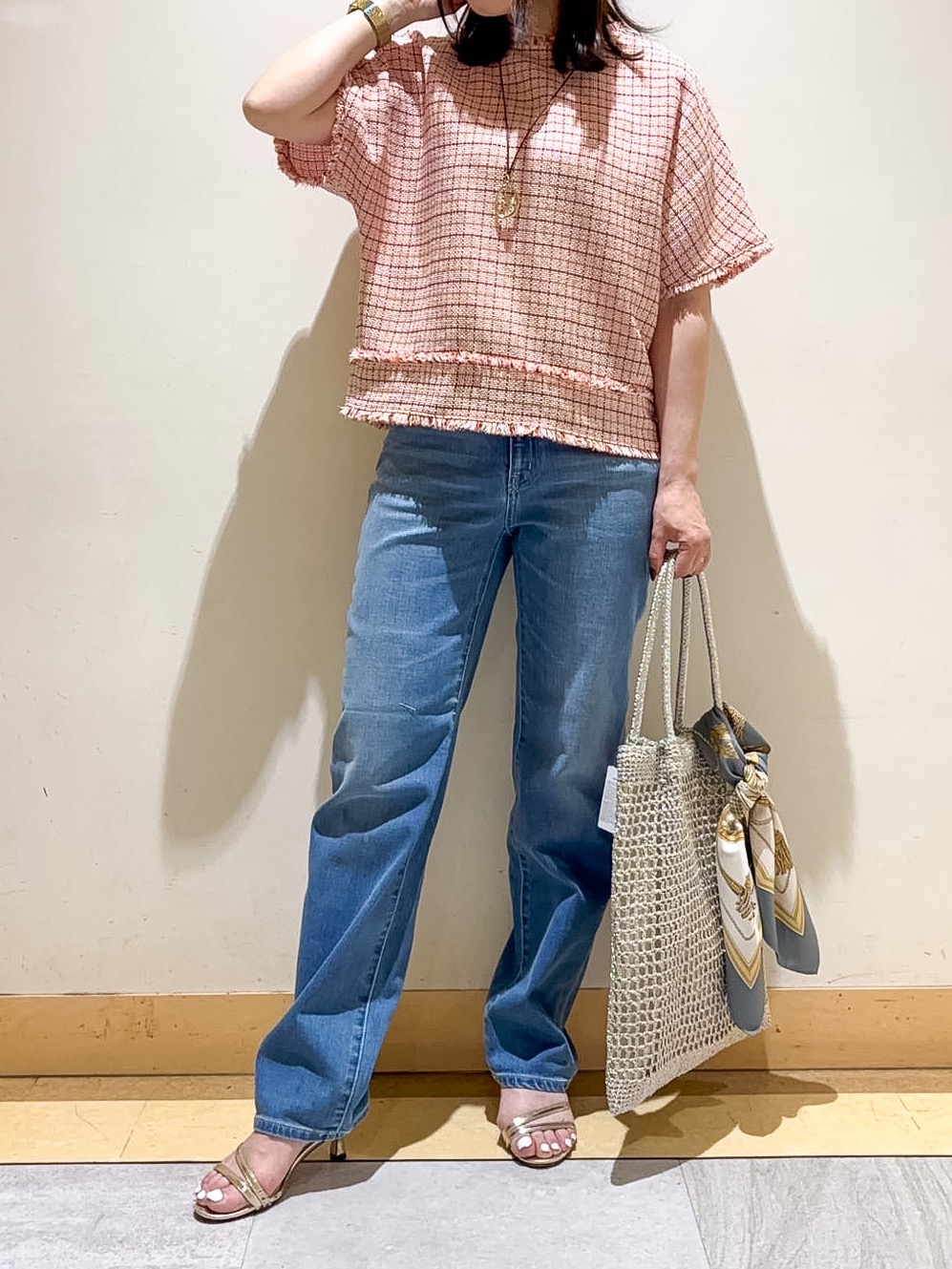 sattoさんの「UNTITLED｜◆ファンシーツイードブラウス」を使ったコーディネート