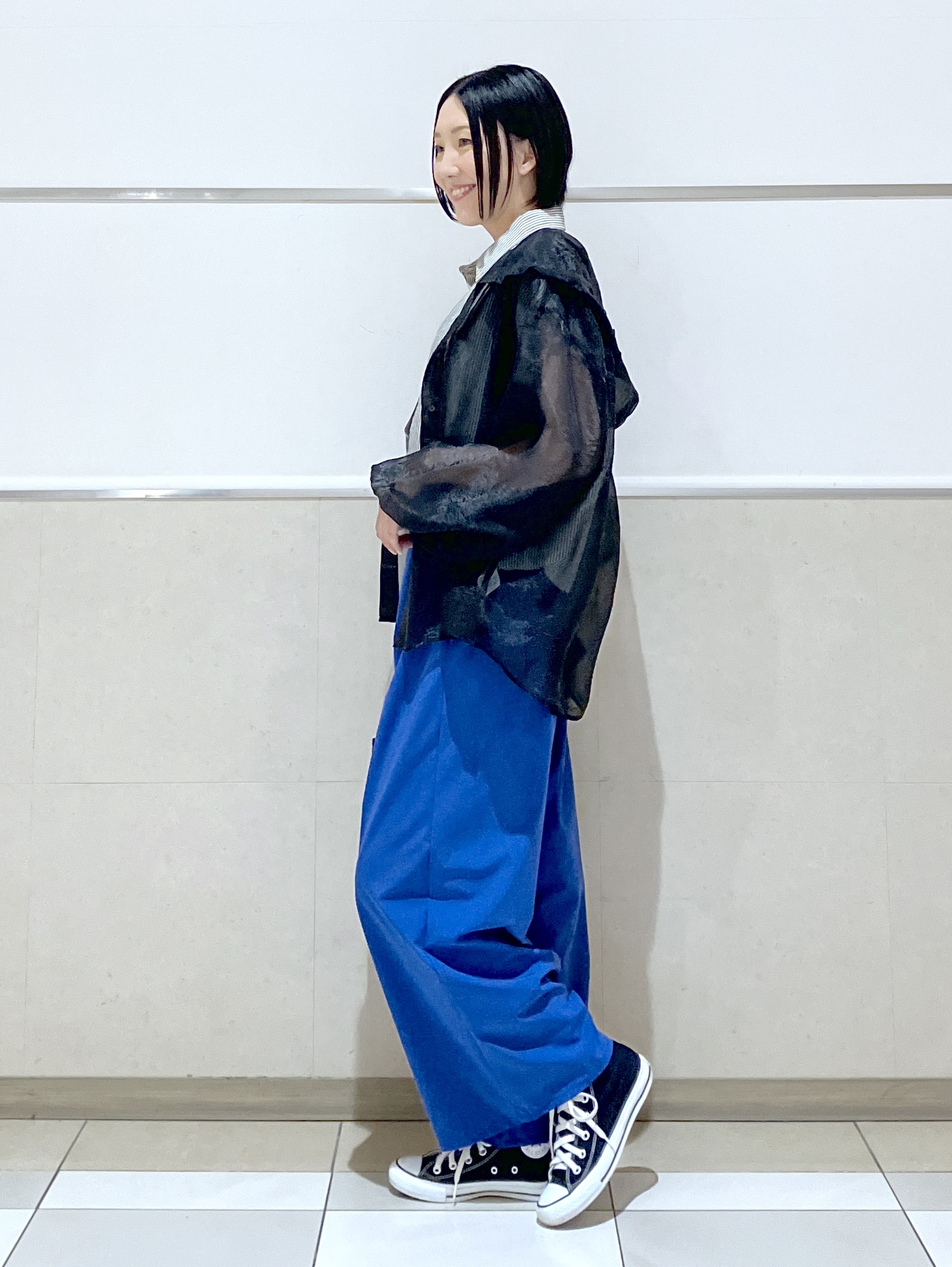 eriko さんの「Dessin｜リネンブレンド フレンチスリーブドロストシャツ」を使ったコーディネート