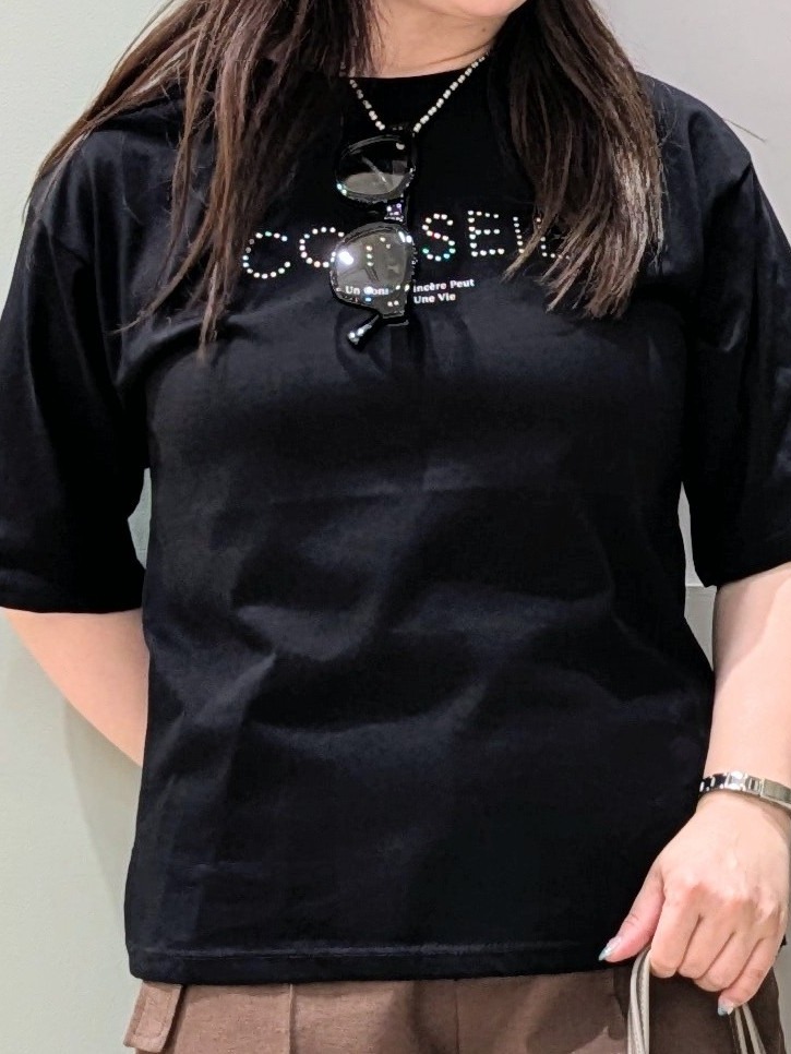 チグ♪さんの「grove｜【UVカット/接触冷感】プリントアソート5分袖Tシャツ」を使ったコーディネート