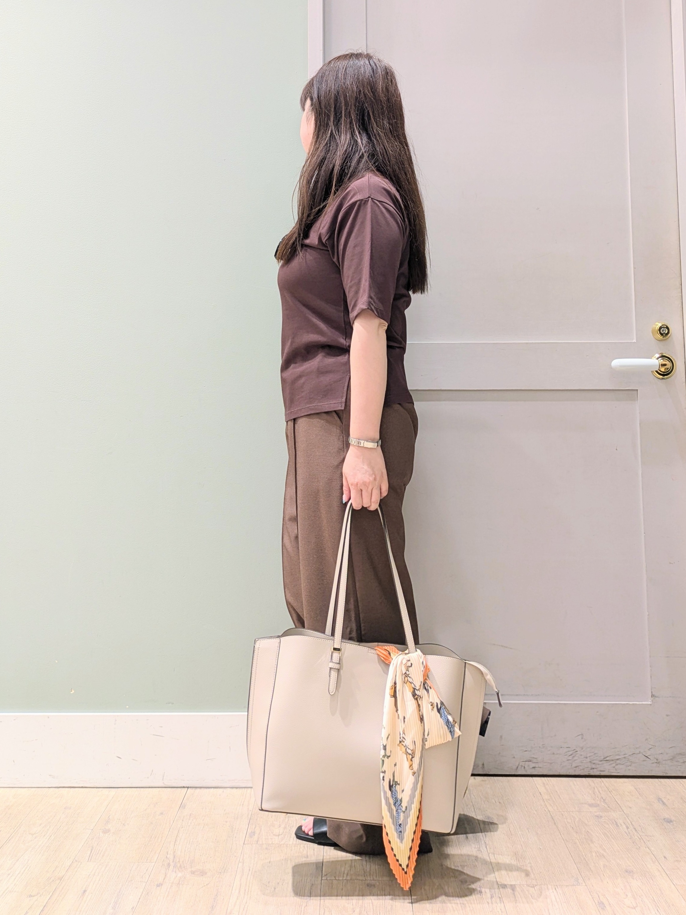 チグ♪さんの「grove｜【UVカット/接触冷感】プリントアソート5分袖Tシャツ」を使ったコーディネート