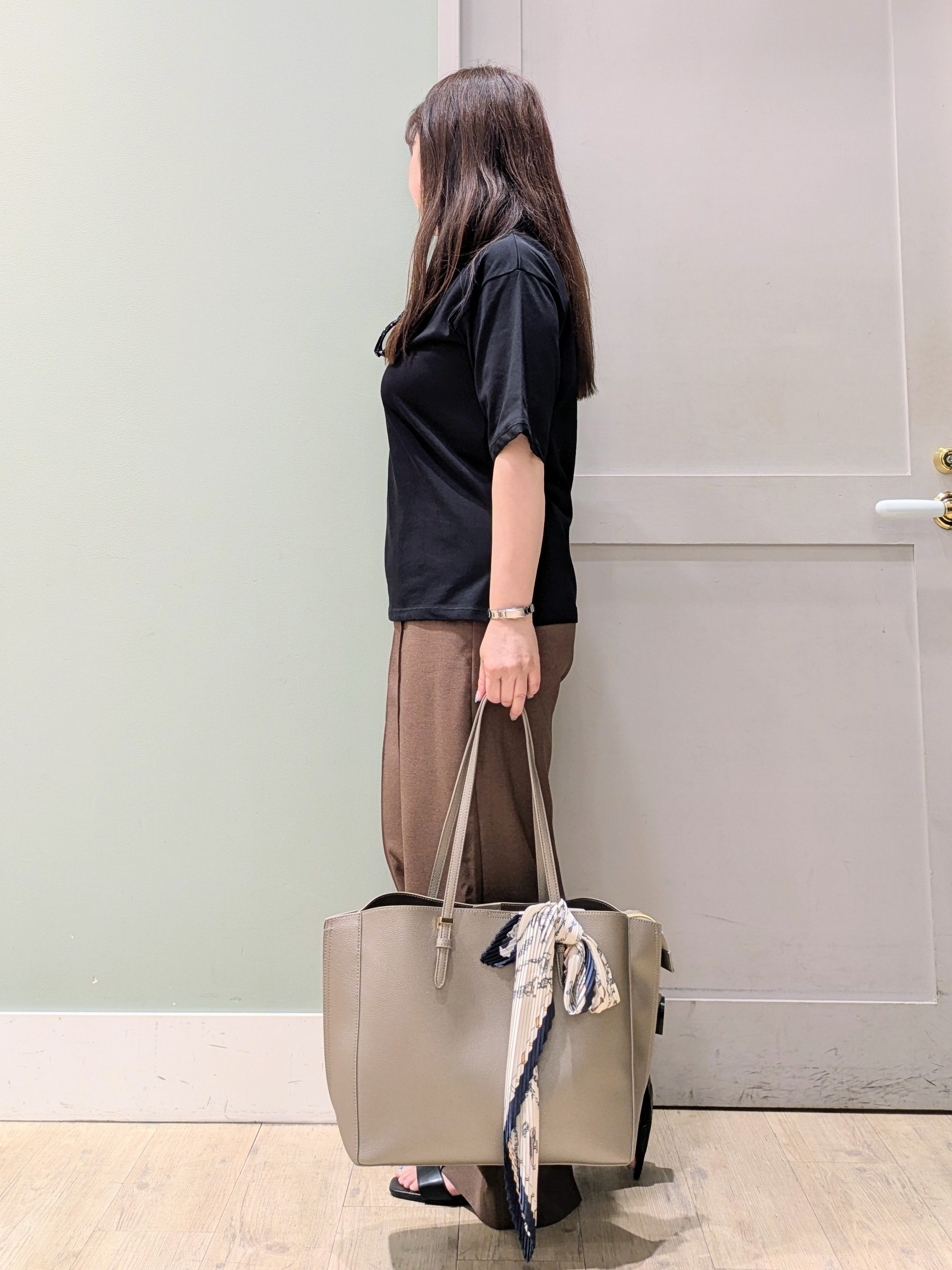 チグ♪さんの「grove｜【UVカット/接触冷感】プリントアソート5分袖Tシャツ」を使ったコーディネート