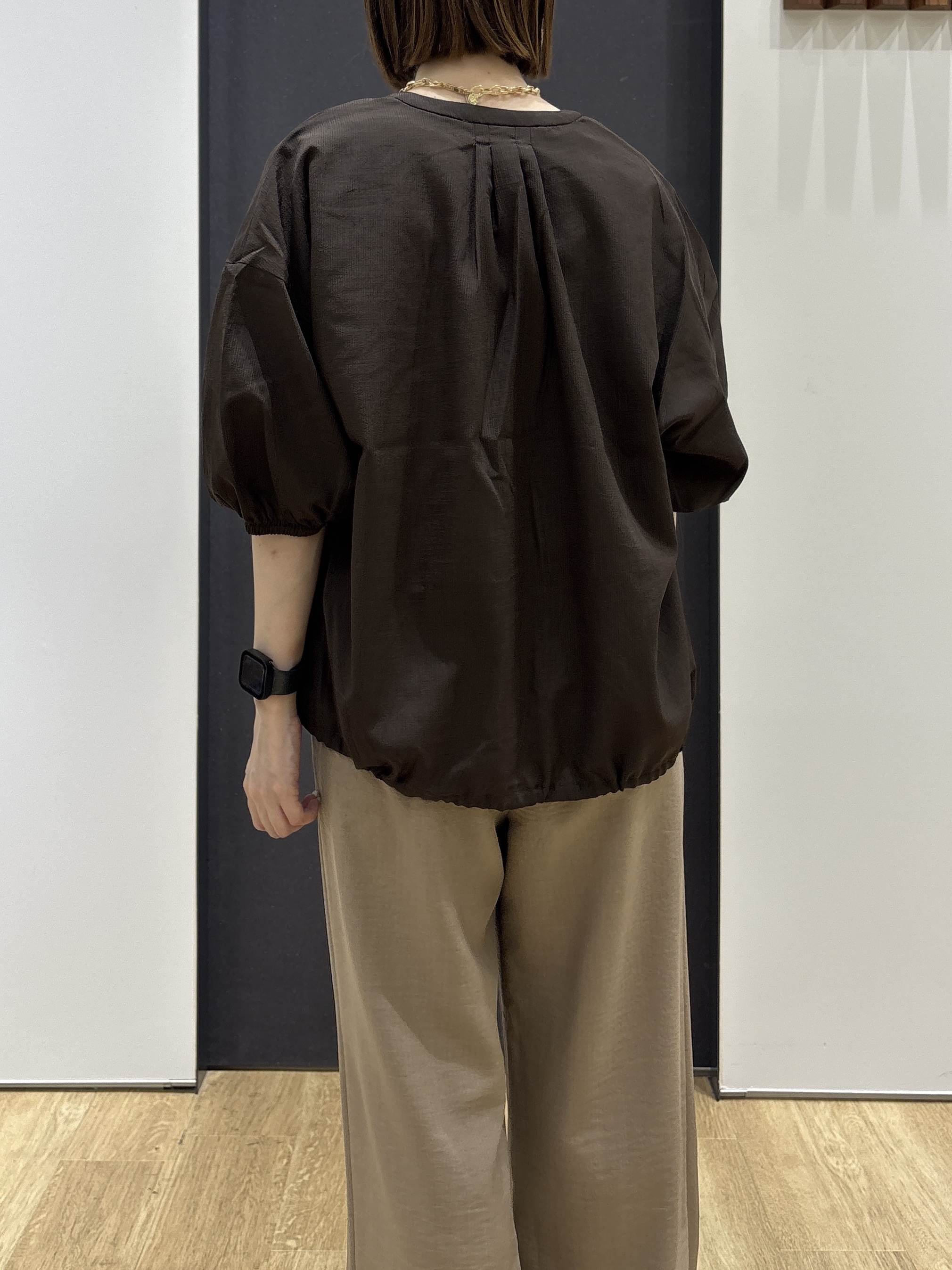 risaさんの「Dessin｜【高通気/セットアップ可】ハーフスリーブドロストシャツブラウス」を使ったコーディネート