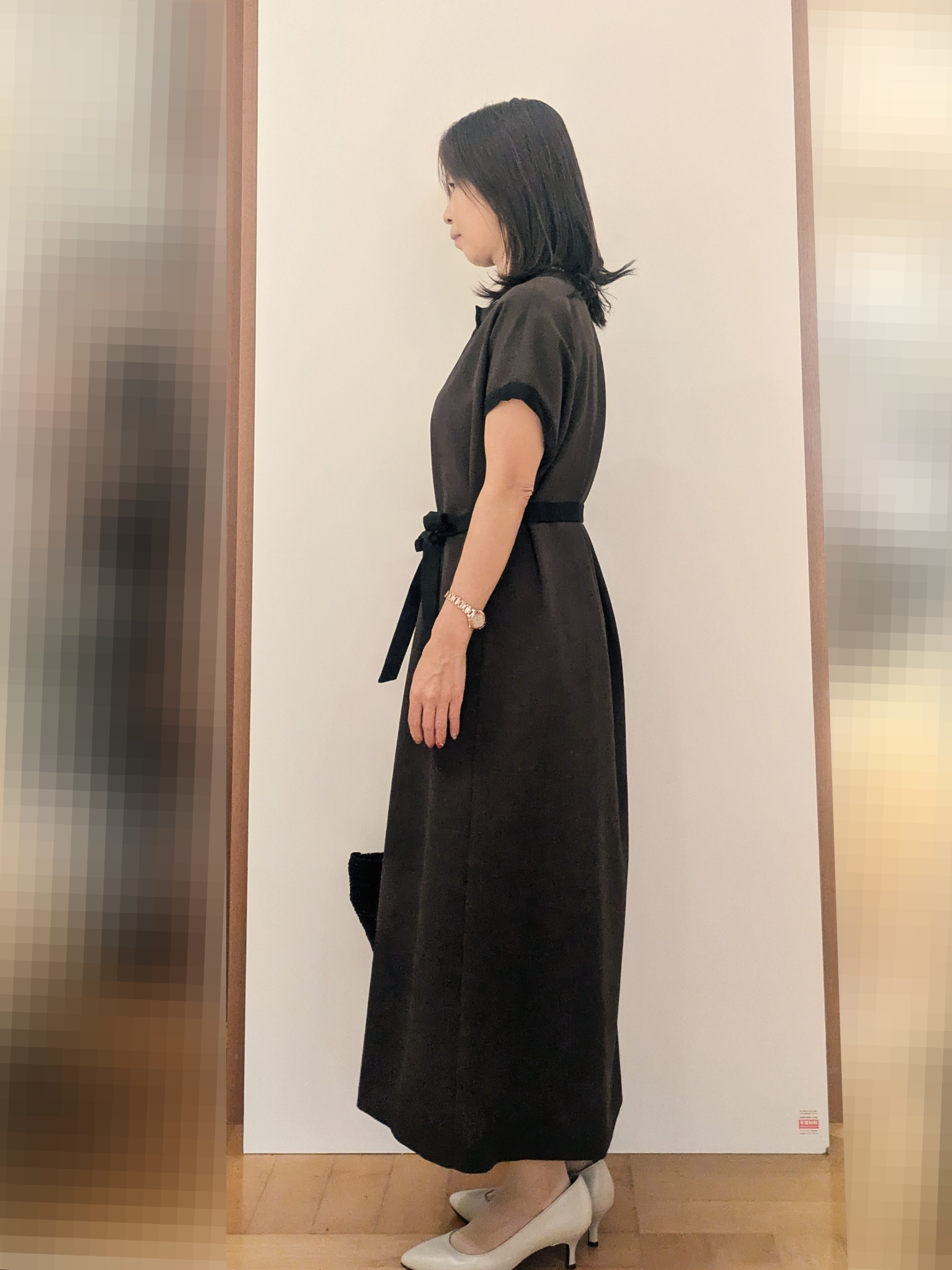 laverさんの「UNTITLED｜【接触冷感/UVカット/イージーケア】配色ラインワンピース」を使ったコーディネート