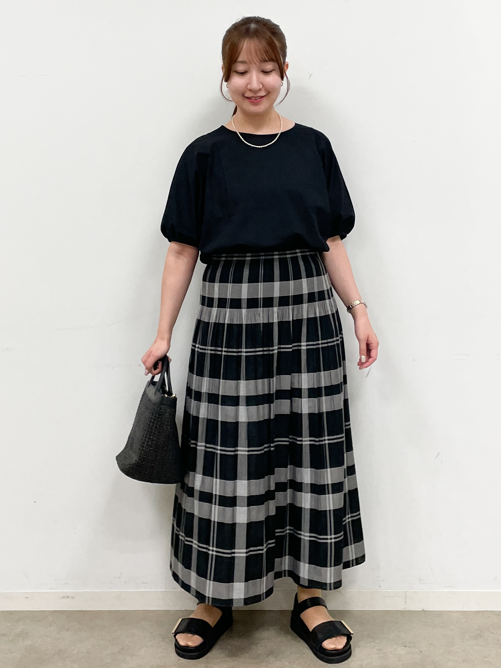 mikikoさんの「Reflect｜【UVカット／接触冷感／吸水速乾】ギャザースリーブカットソー」を使ったコーディネート