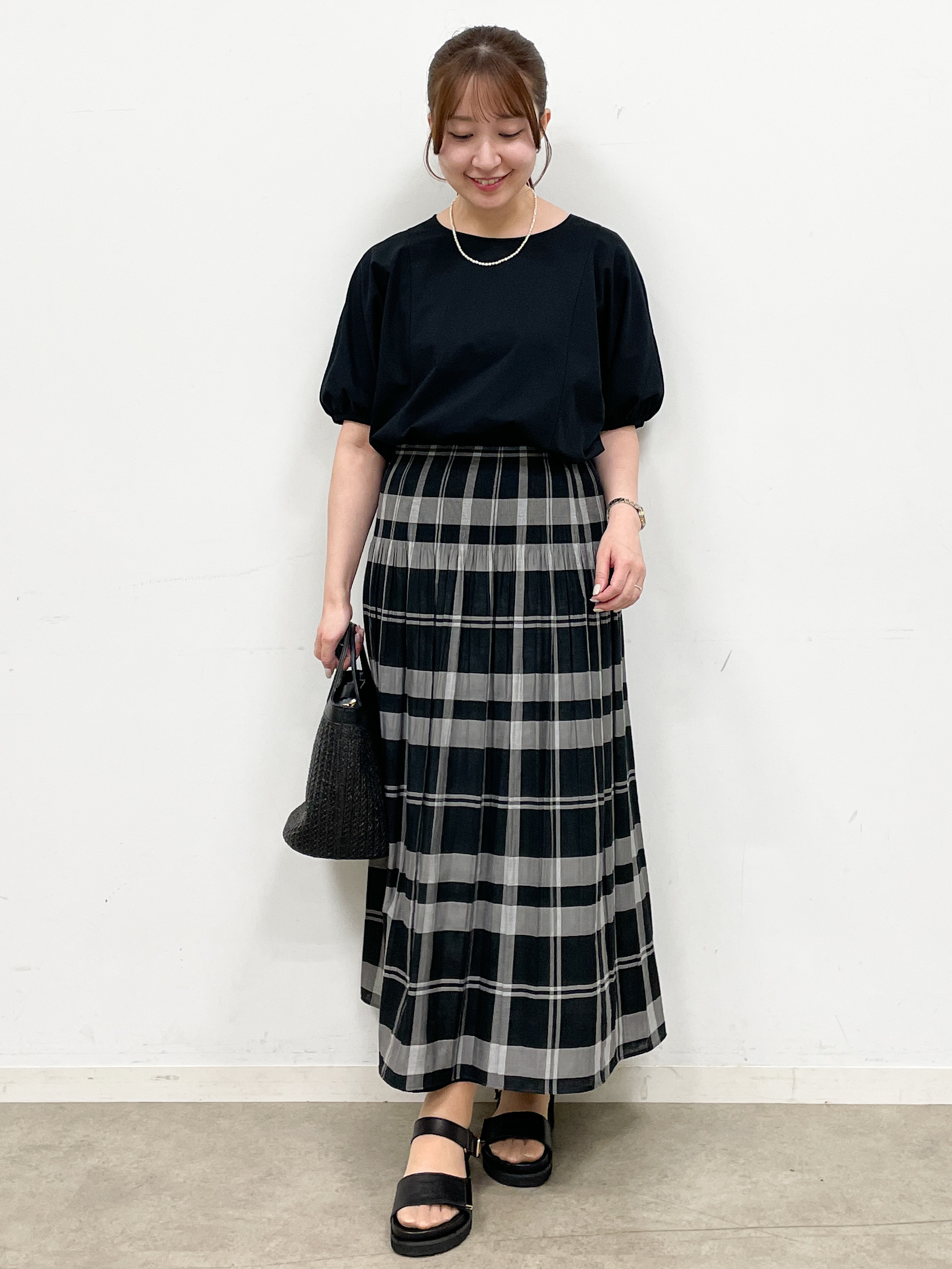mikikoさんの「Reflect｜【UVカット／接触冷感／吸水速乾】ギャザースリーブカットソー」を使ったコーディネート