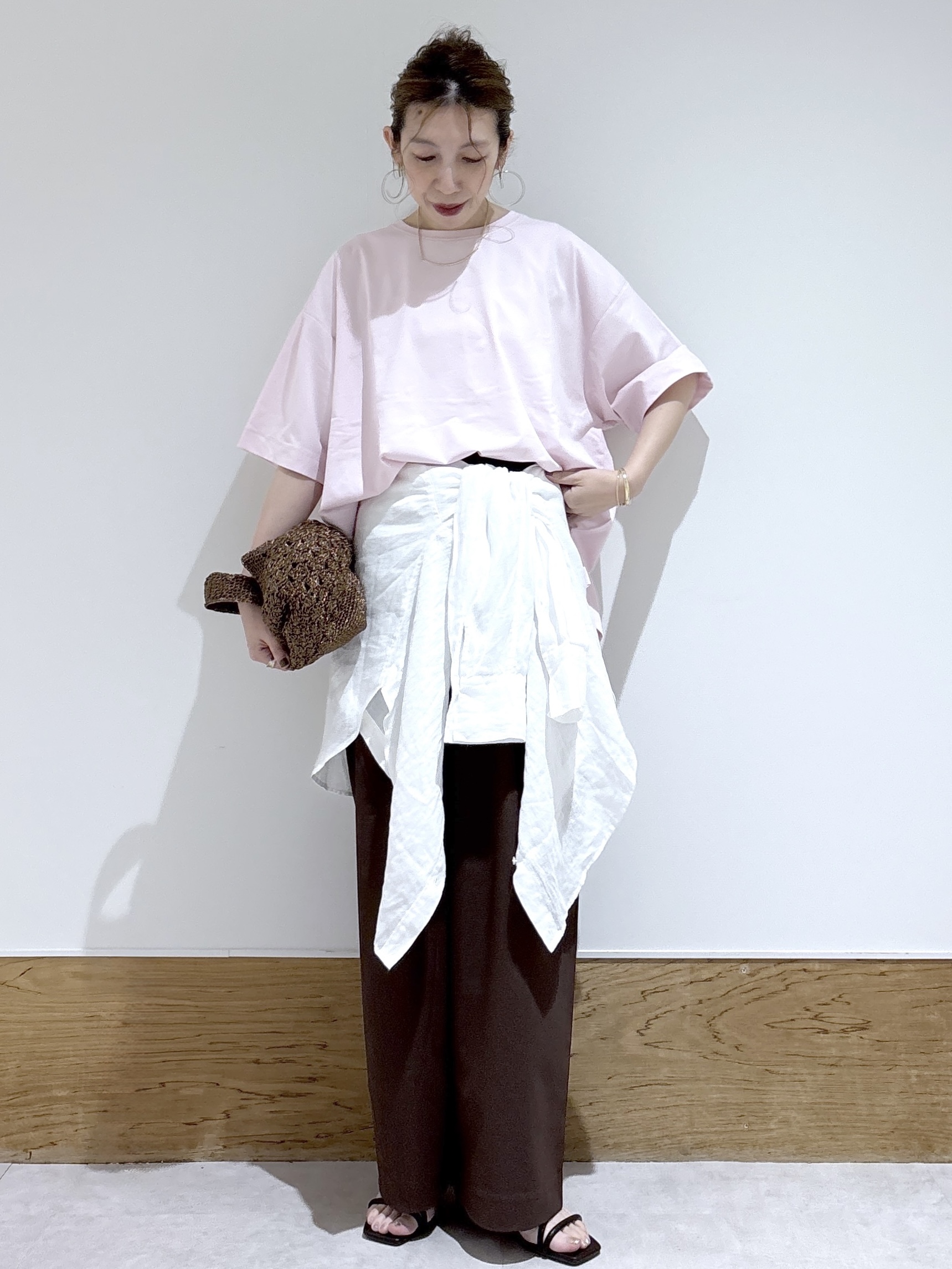 はなさんの「OPAQUE.CLIP｜【接触冷感】リラクシーカットソー《洗濯機OK》」を使ったコーディネート