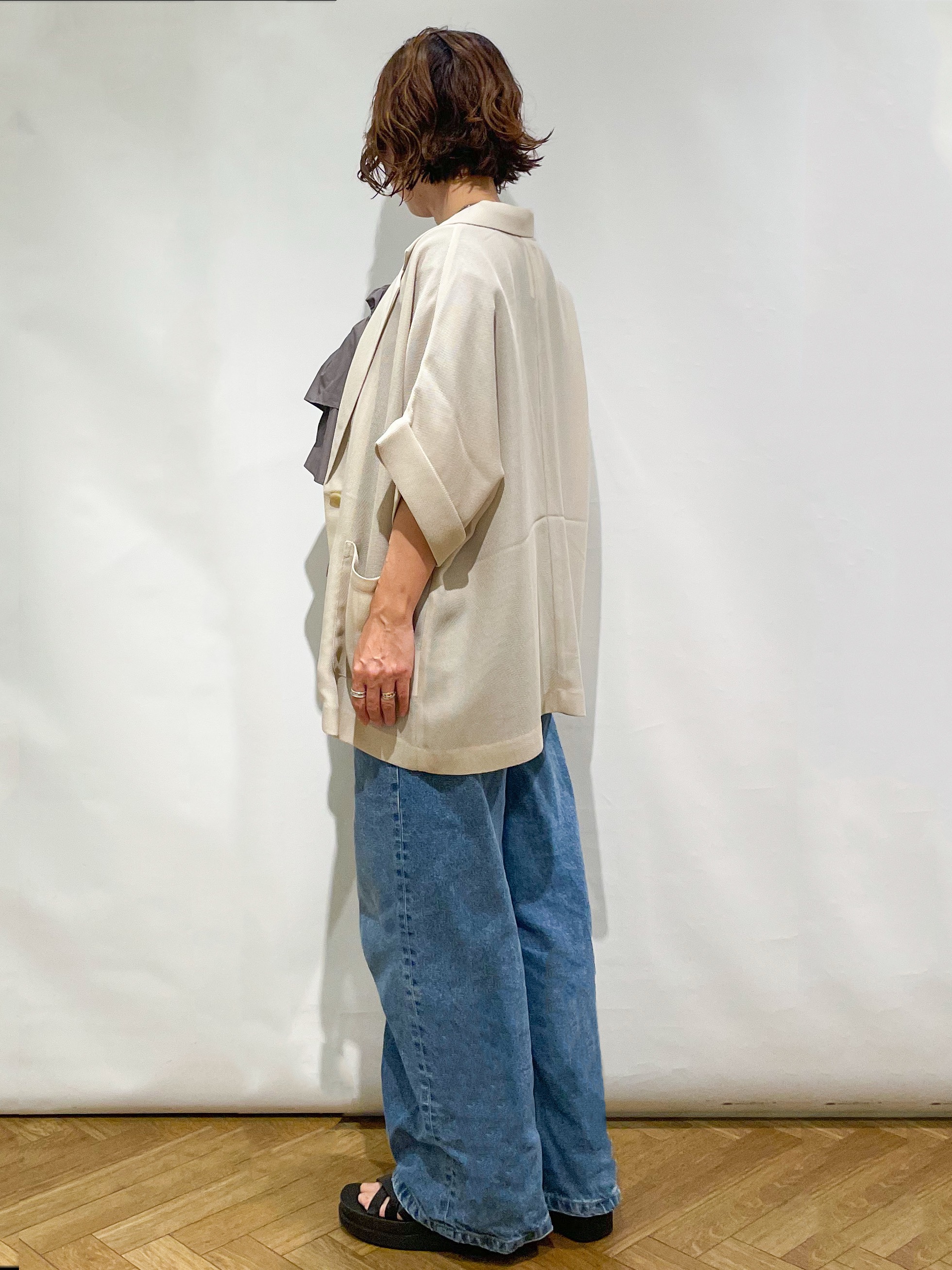 なかさんの「index｜【接触冷感】アシメフリルドッキングカットソー《洗濯機OK》」を使ったコーディネート